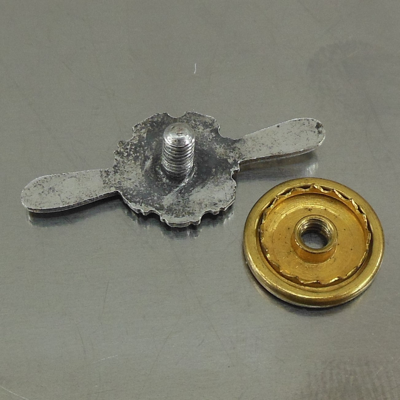WWII Era Silver Screw Back Pin Propeller Engine Cylinders IWO AC small used