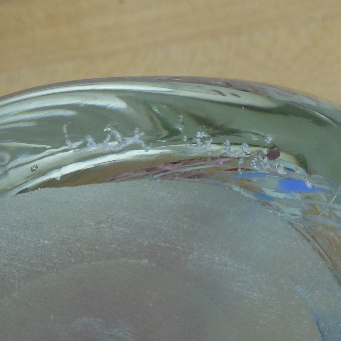 Unknown Signed Blown Confetti Glass Paperweight Swirl Hayden pre-owned