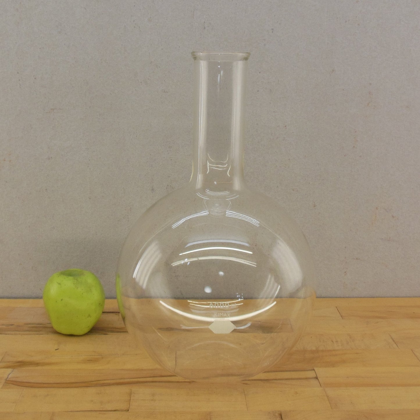 Kimax 6000 ml Glass Laboratory Flask Round Flat Bottom Neck 14.5"