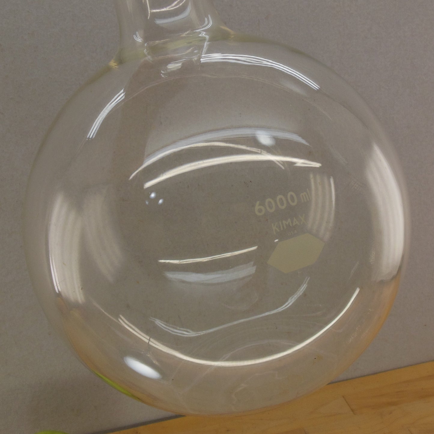 Kimax 6000 ml Glass Laboratory Flask Round Flat Bottom Neck 14.5" USA