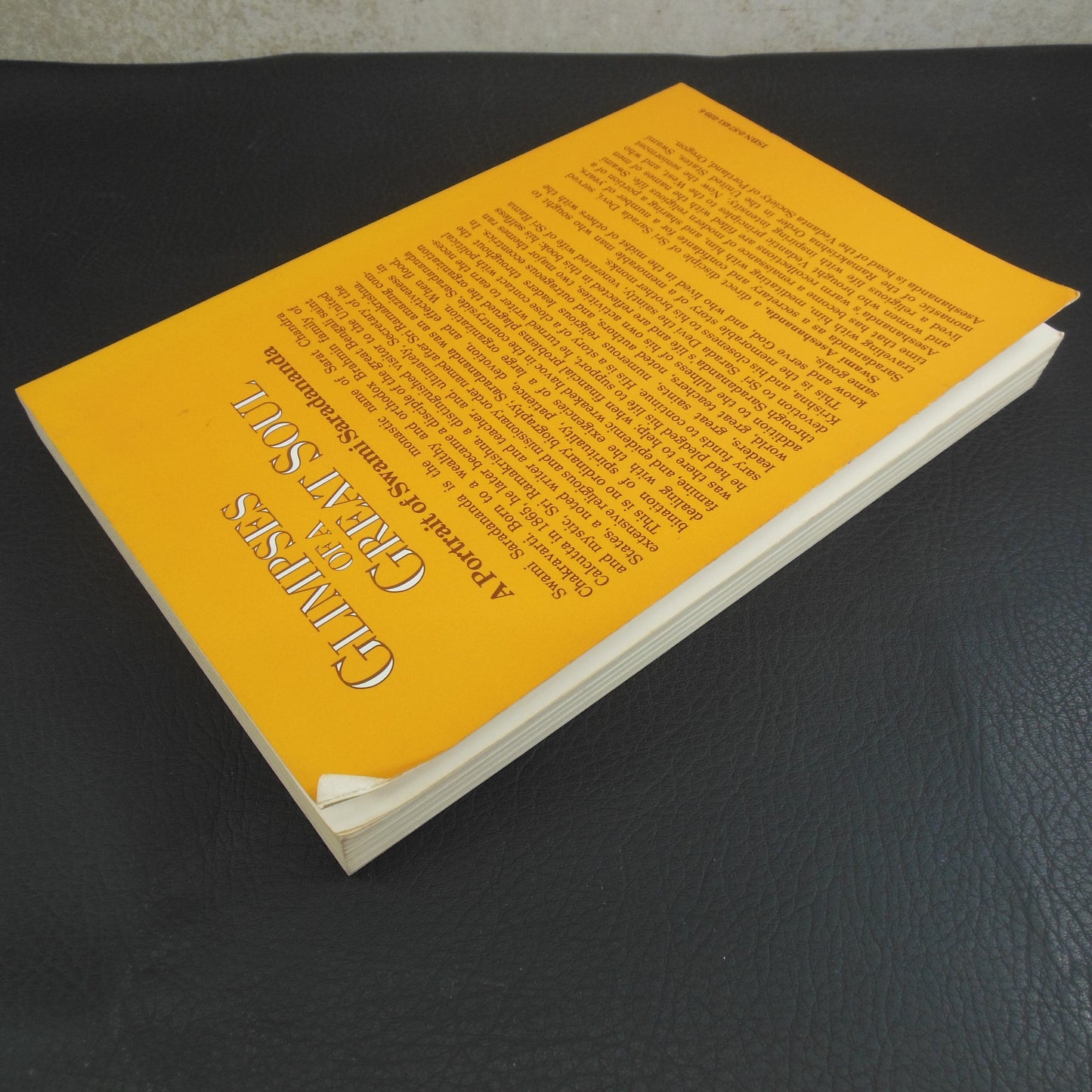 Swami Aseshananda Signed Book - Glimpses Of A Great Soul 1982 softback