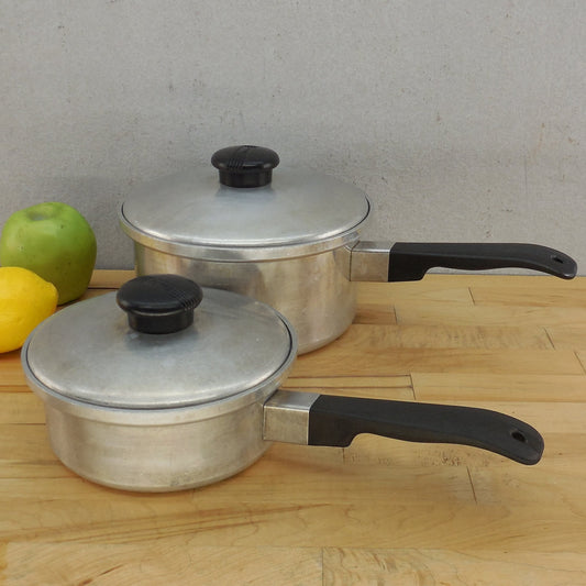 Kitchen Craft USA Aluminum 1 & 2-1/2 Quart Saucepans & Lids