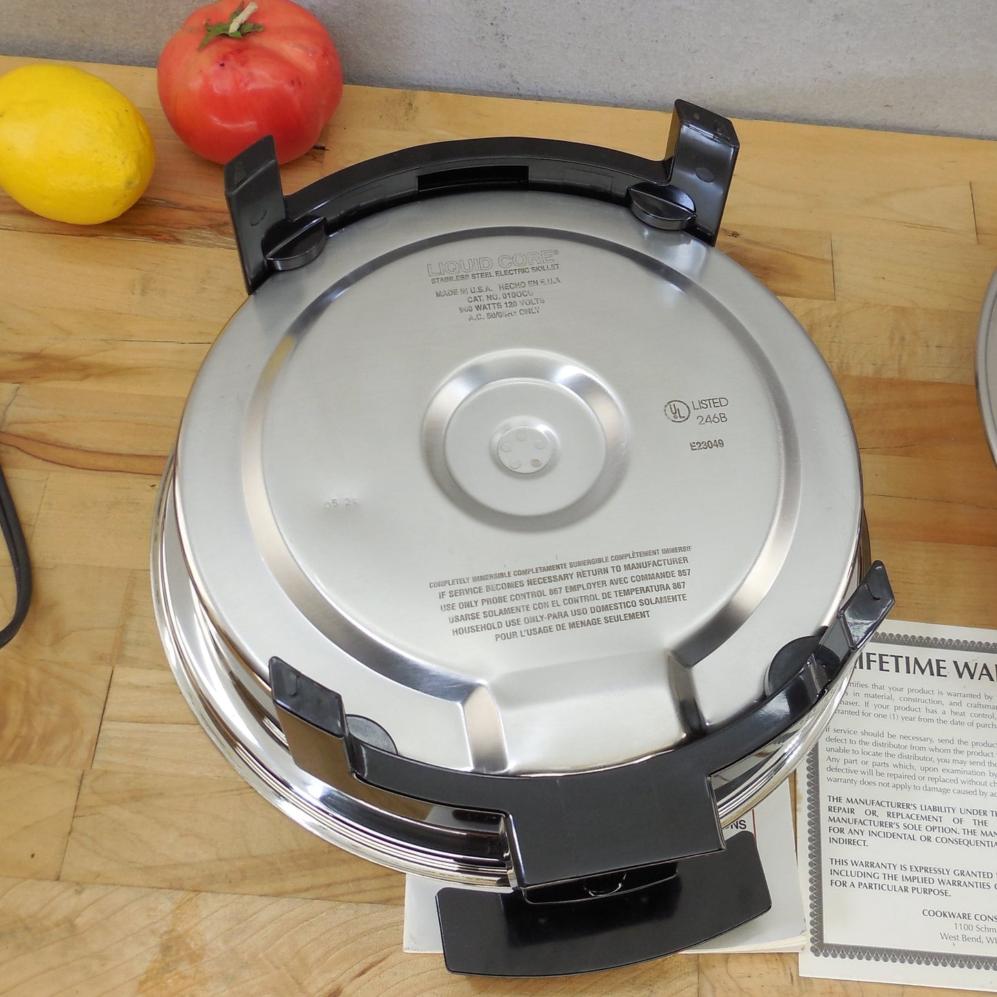 Kitchen Craft West Bend USA 2024 Liquid Core 11" Stainless Electric Skillet