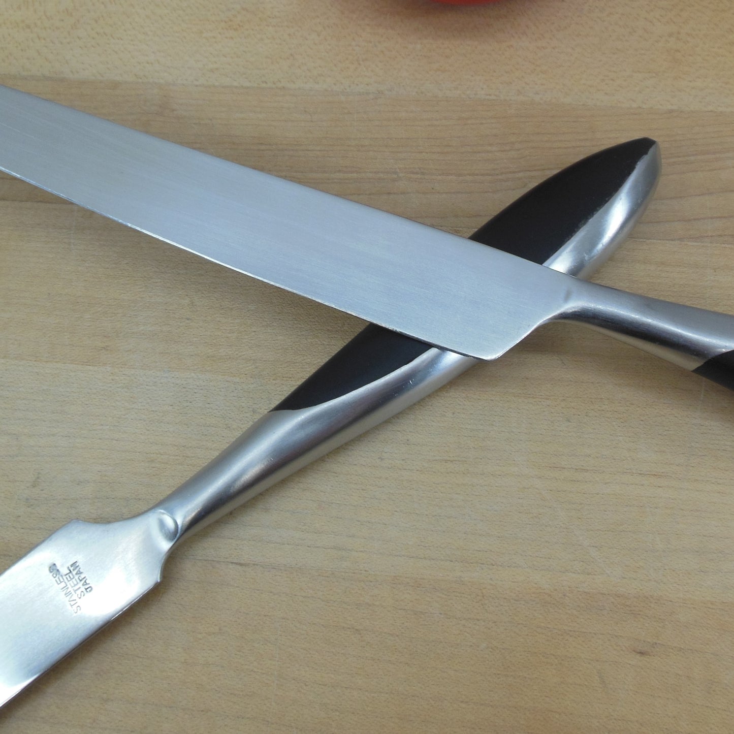 Unbranded Japan Stainless Black Composite Carving Slicing Knives used