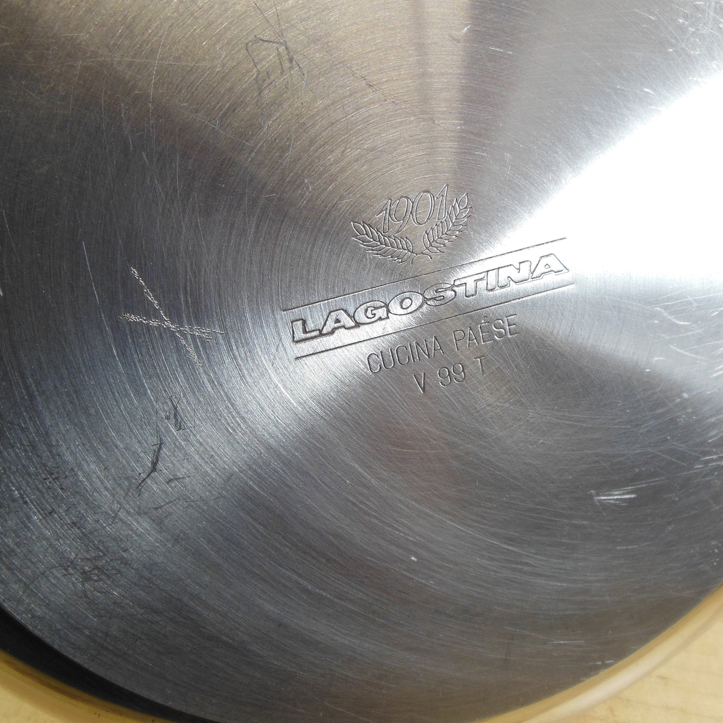 Lagostina Cucina Paese 1901 Fry Pan Skillet - Stainless 10" Disc Bottom