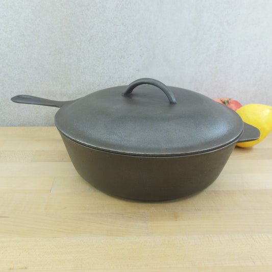 Lodge USA 3 Notch #8 Cast Iron Chicken Fryer Deep Skillet & Basting Lid