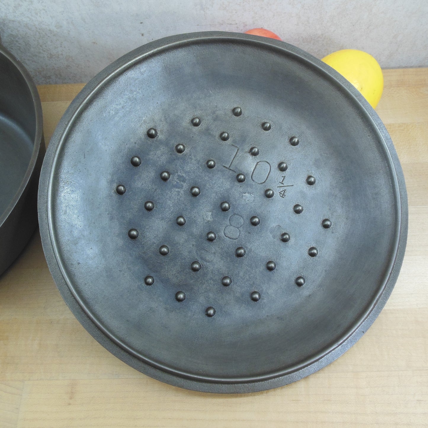 Lodge USA 3 Notch #8 Cast Iron Chicken Fryer Deep Skillet & Basting Lid 10-1/4"
