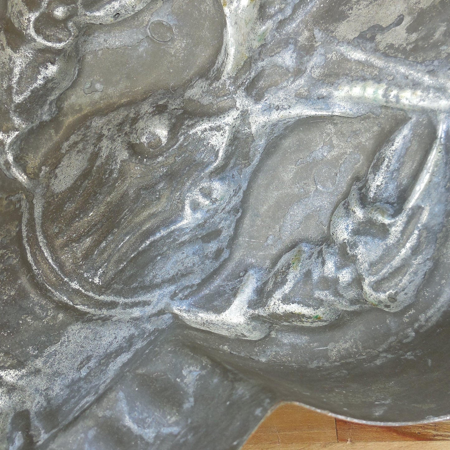 Christian Wagner Rein Kupfer Germany Copper Tin Lobster Food Mold 10" Rustic Unrestored