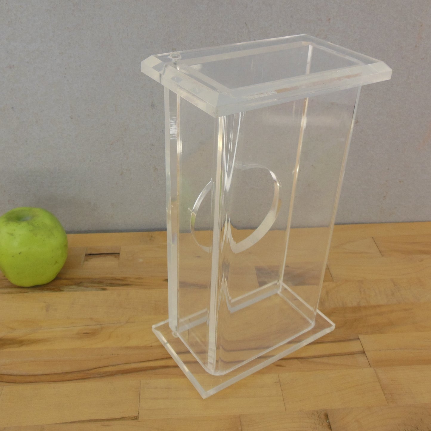 MCM Heavy Lucite Acrylic Tissue Box Cover Rectangular Unbranded Used