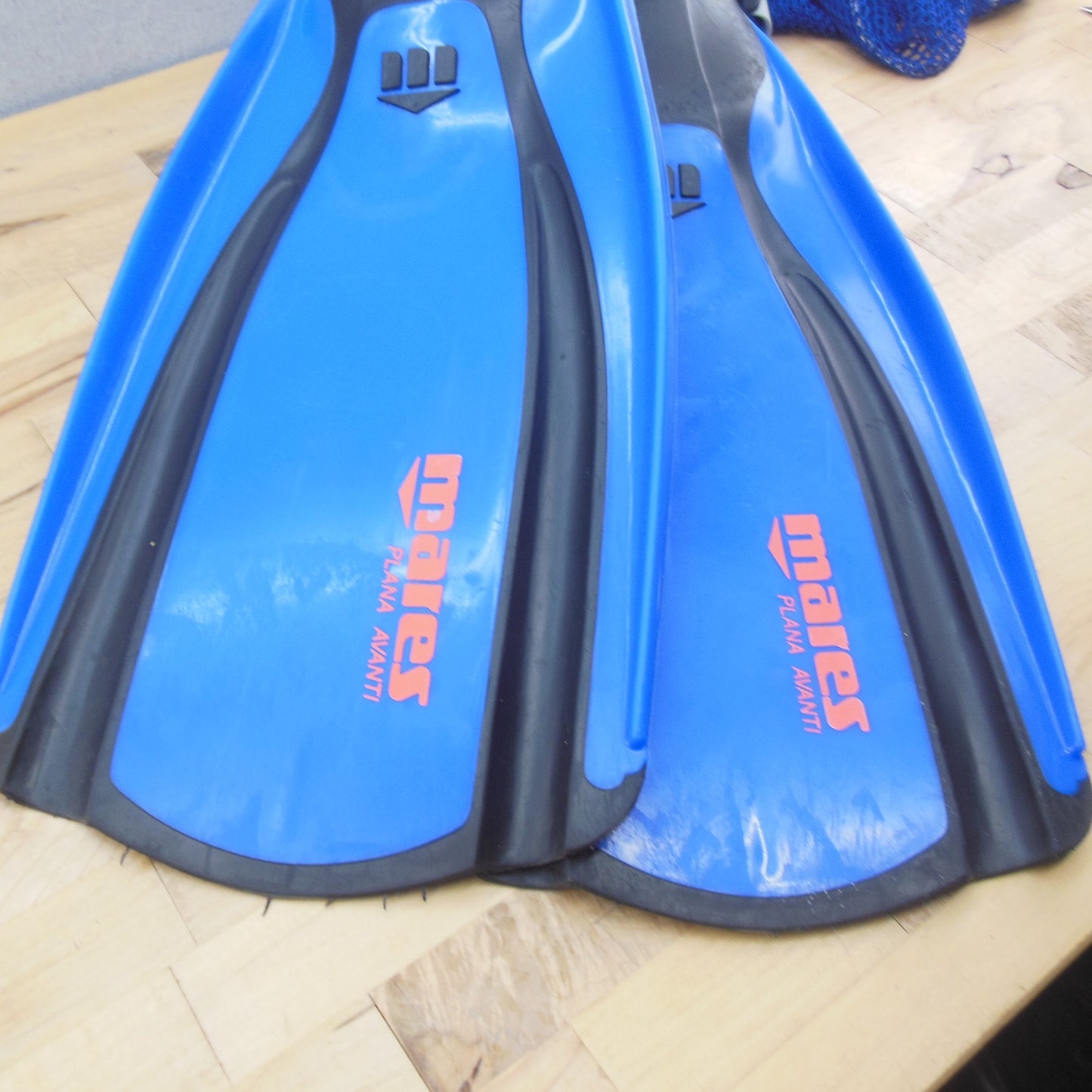 Mares Italy Plana Avanti Dive Swim Fins Blue Regular Size Open Heel with bag