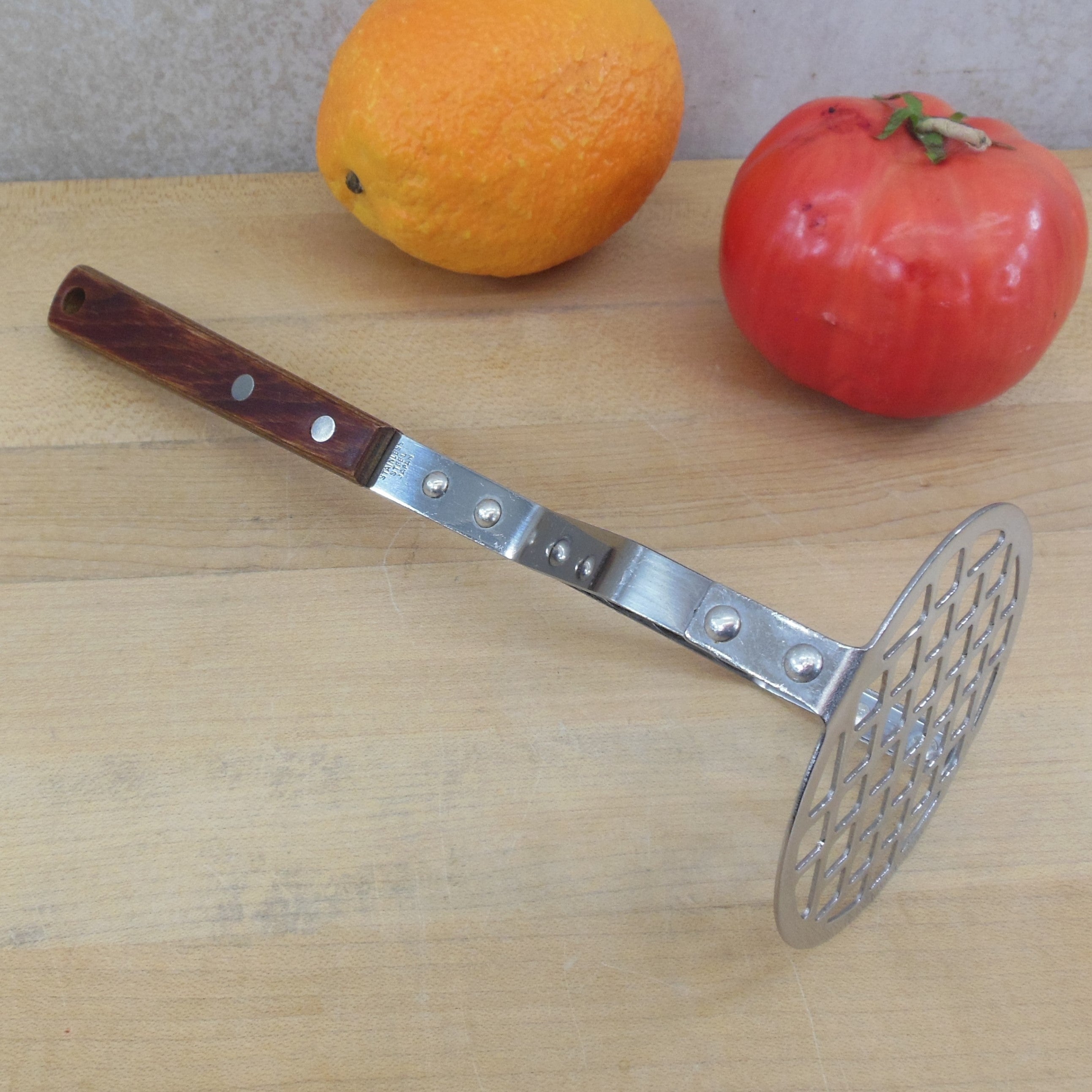  Mini Potato Masher with Wood Non Slip Handle,Stainless Steel  Masher Kitchen Tool: Home & Kitchen
