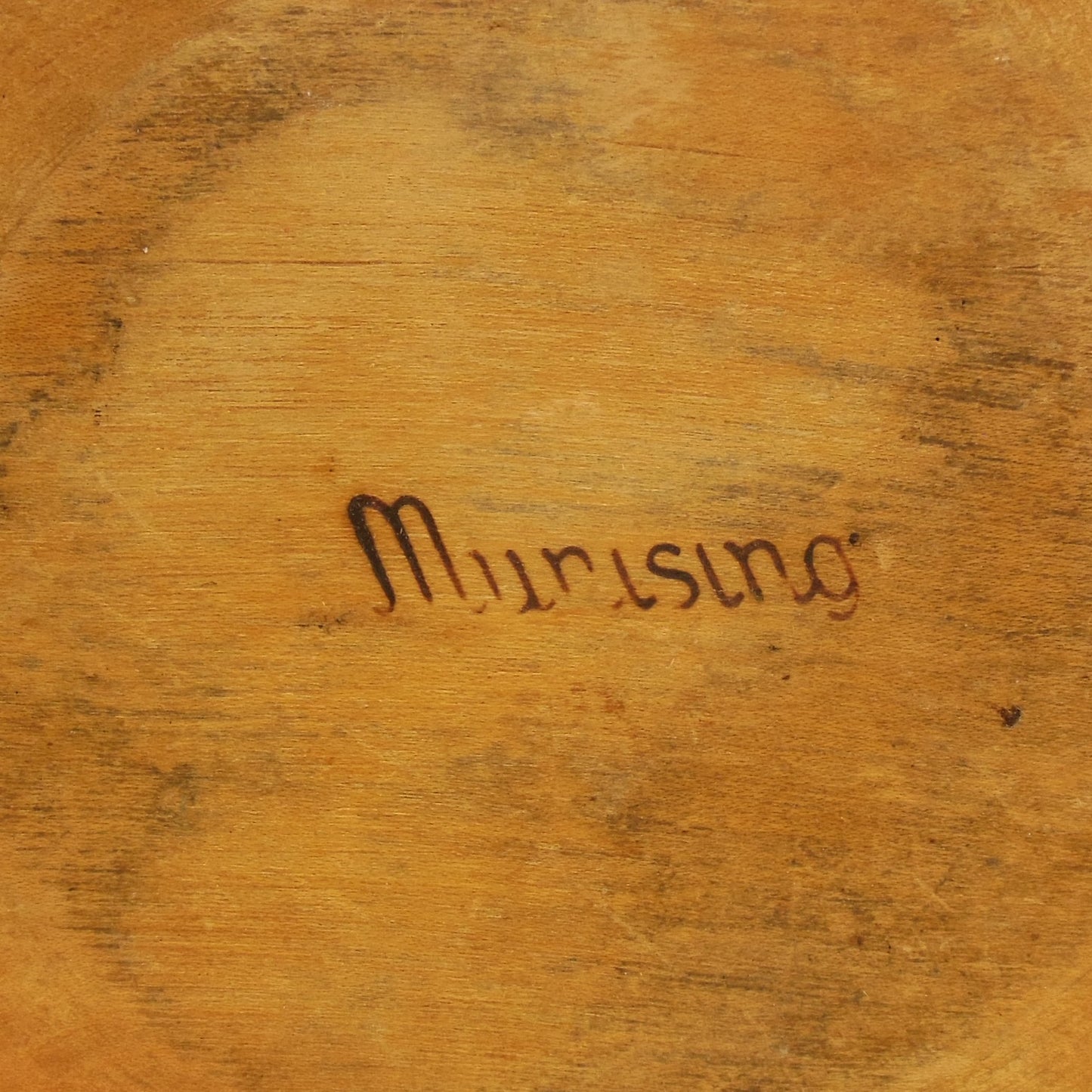 Munising Signed Maple Wood Dough Bowl 13-1/2" maker Branded