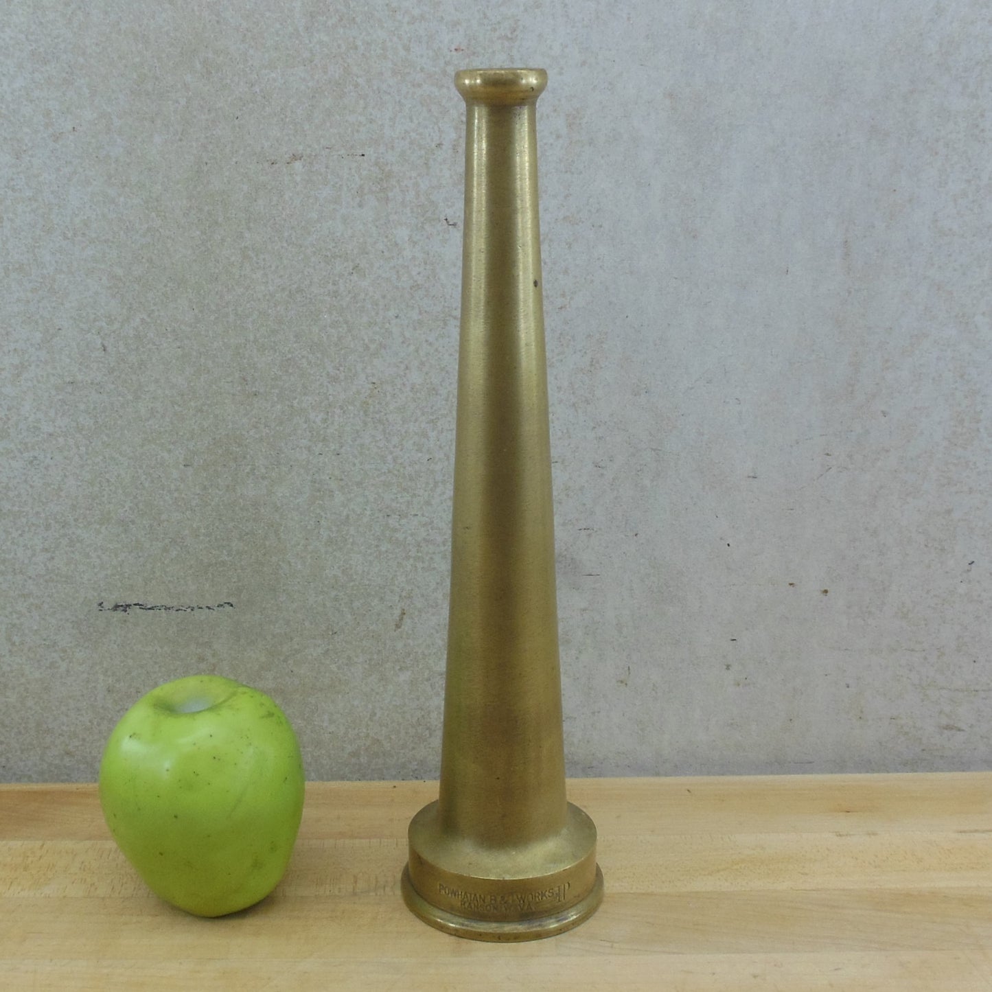 Powhatan B&I Works Brass 12" Fire Hose Nozzle