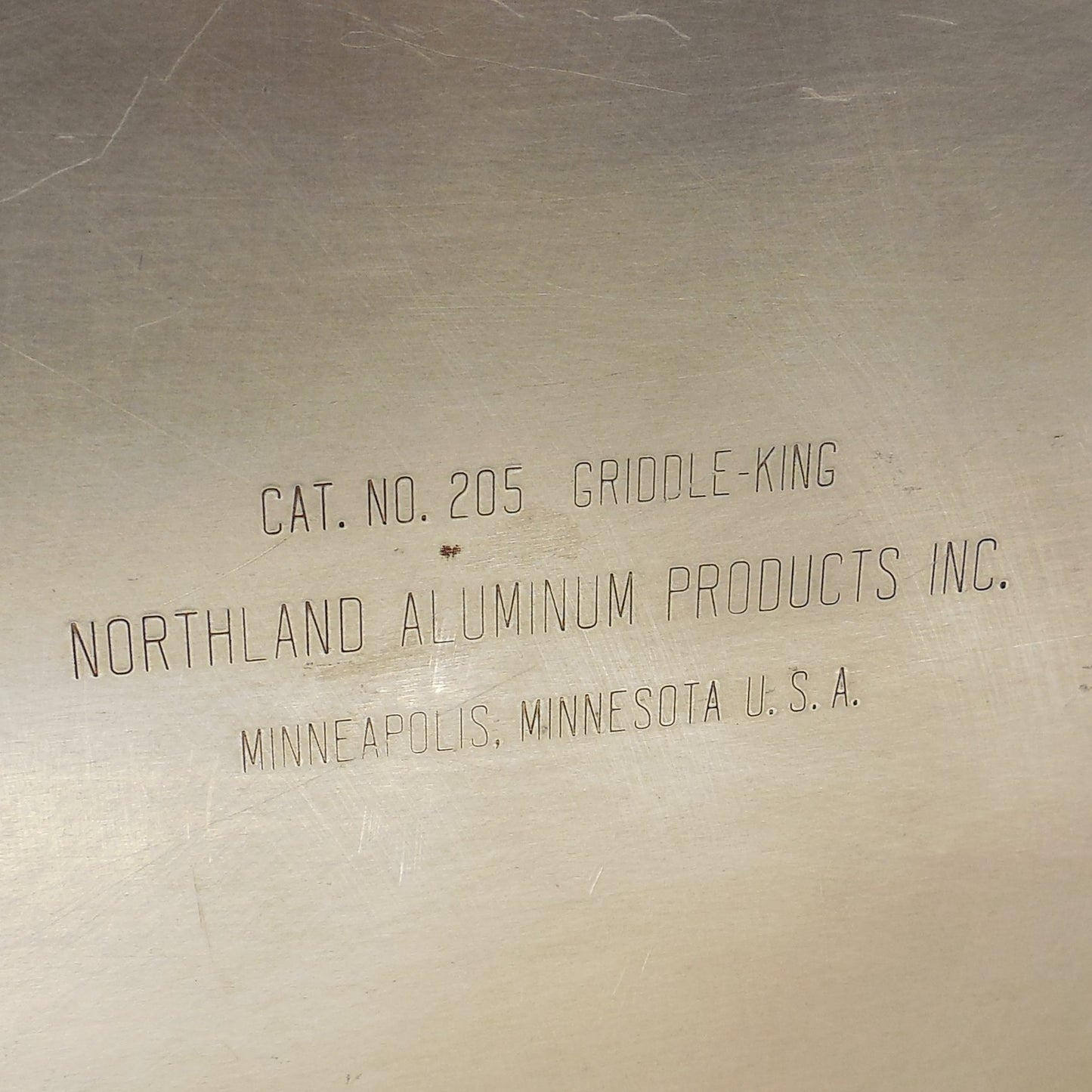 Northland USA Heavy Duty Aluminum Double Griddle-King Baking Pan No. 205 Maker Mark Logo Signed