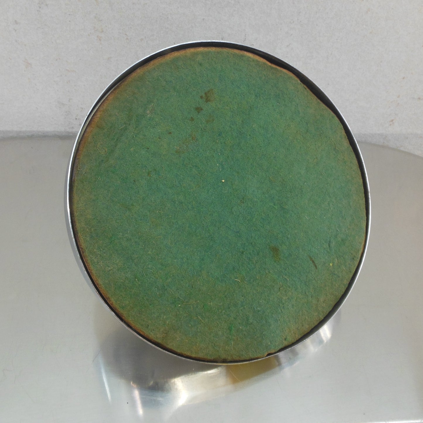 Lady Nicotine Art Deco Chrome Ashtray Frosted Glass Negbaur Felt
