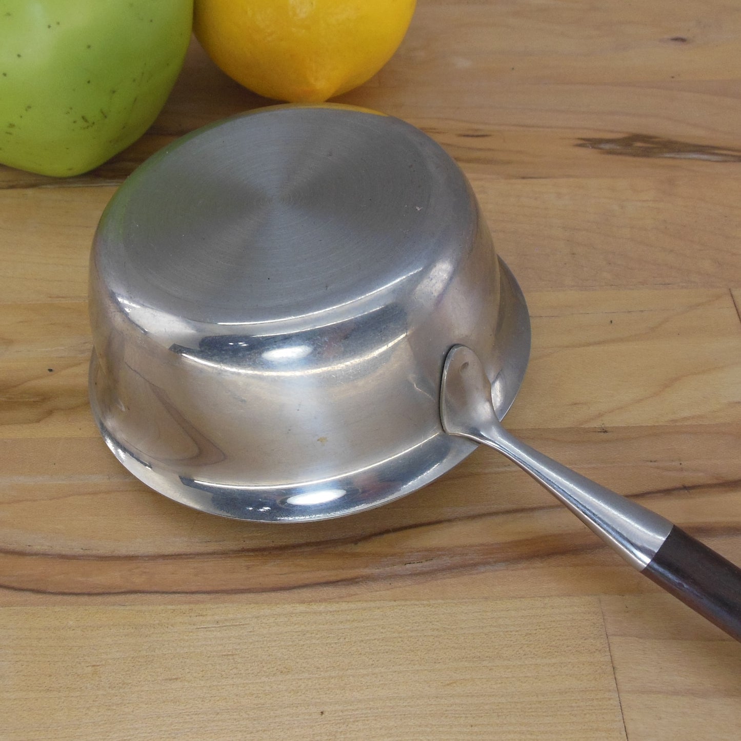 Unbranded Norway 18-8 Stainless Butter Syrup Warmer Pan Rosewood Handle MCM