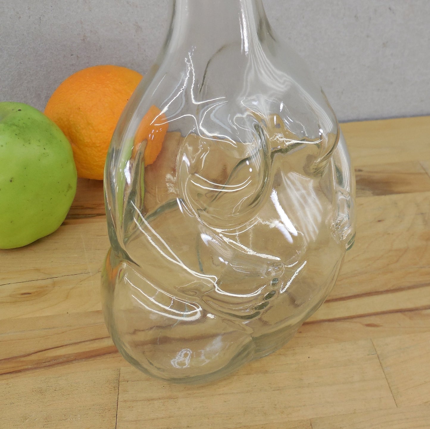Nude Female Form Woman Glass Bottle Mother Earth 8.5" Vintage