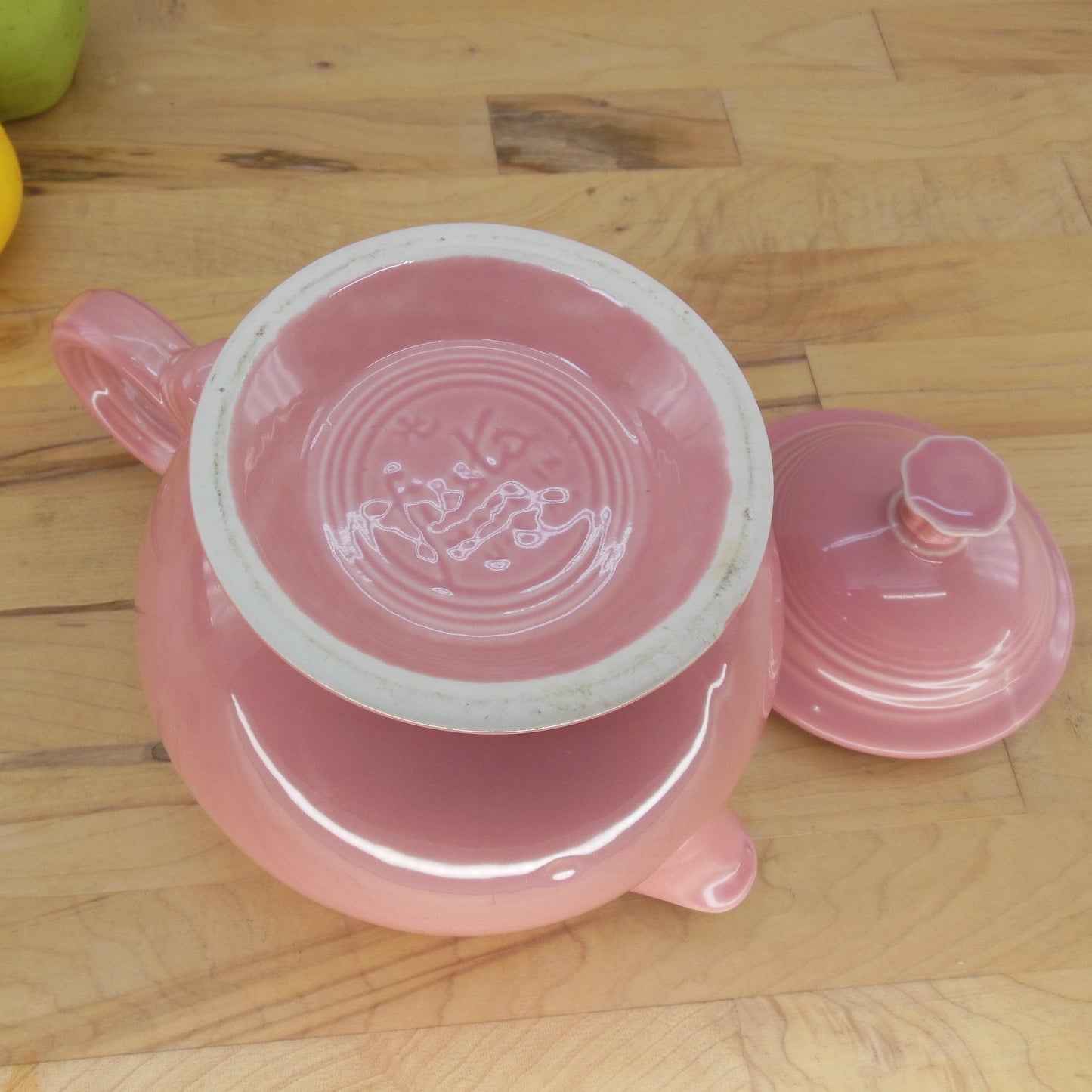 Homer Laughlin Fiestaware Rose Pink Teapot 44 Oz. Used