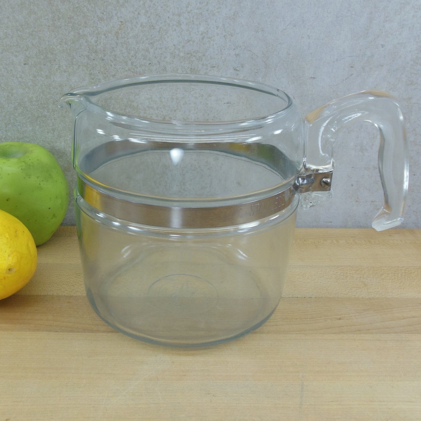 Pyrex Flameware Glass Coffee Percolator 6 Cup Part - Base Pot & Handle