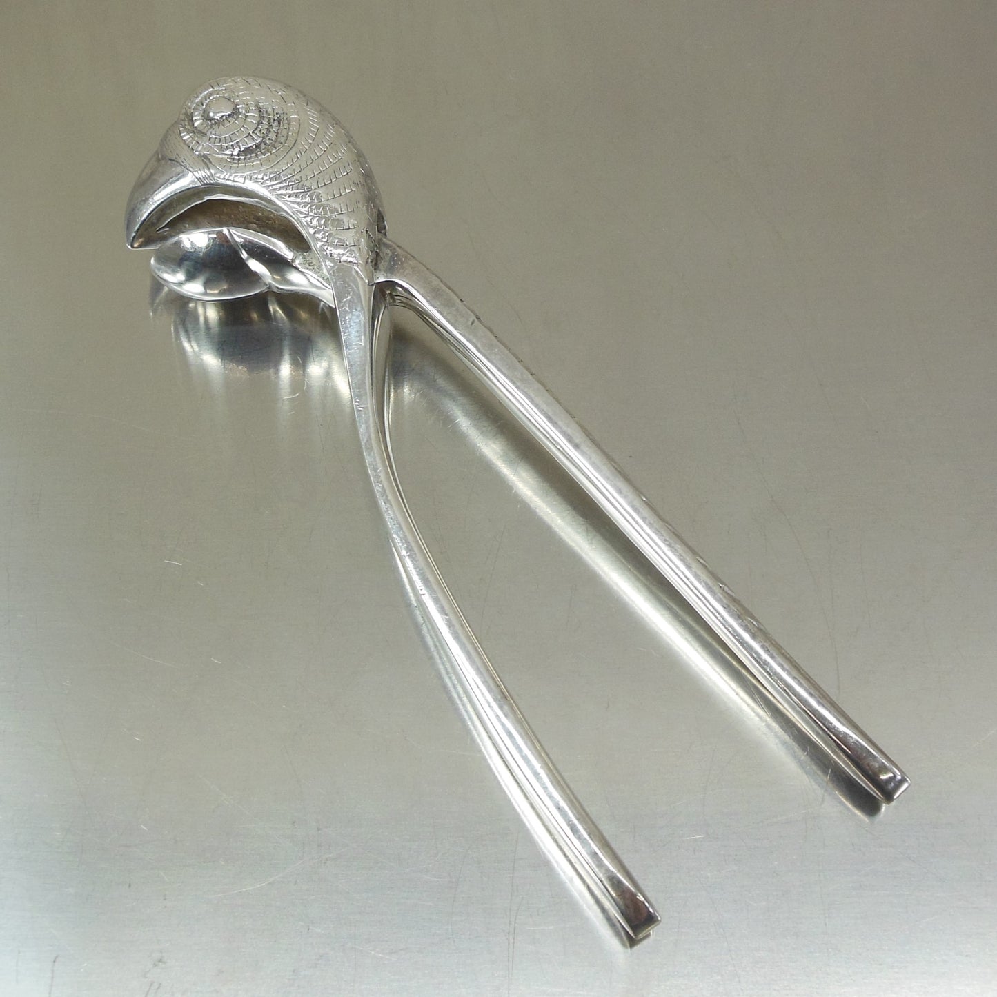 Asprey Style Silver Plate Parrot Bird Novelty Nutcracker