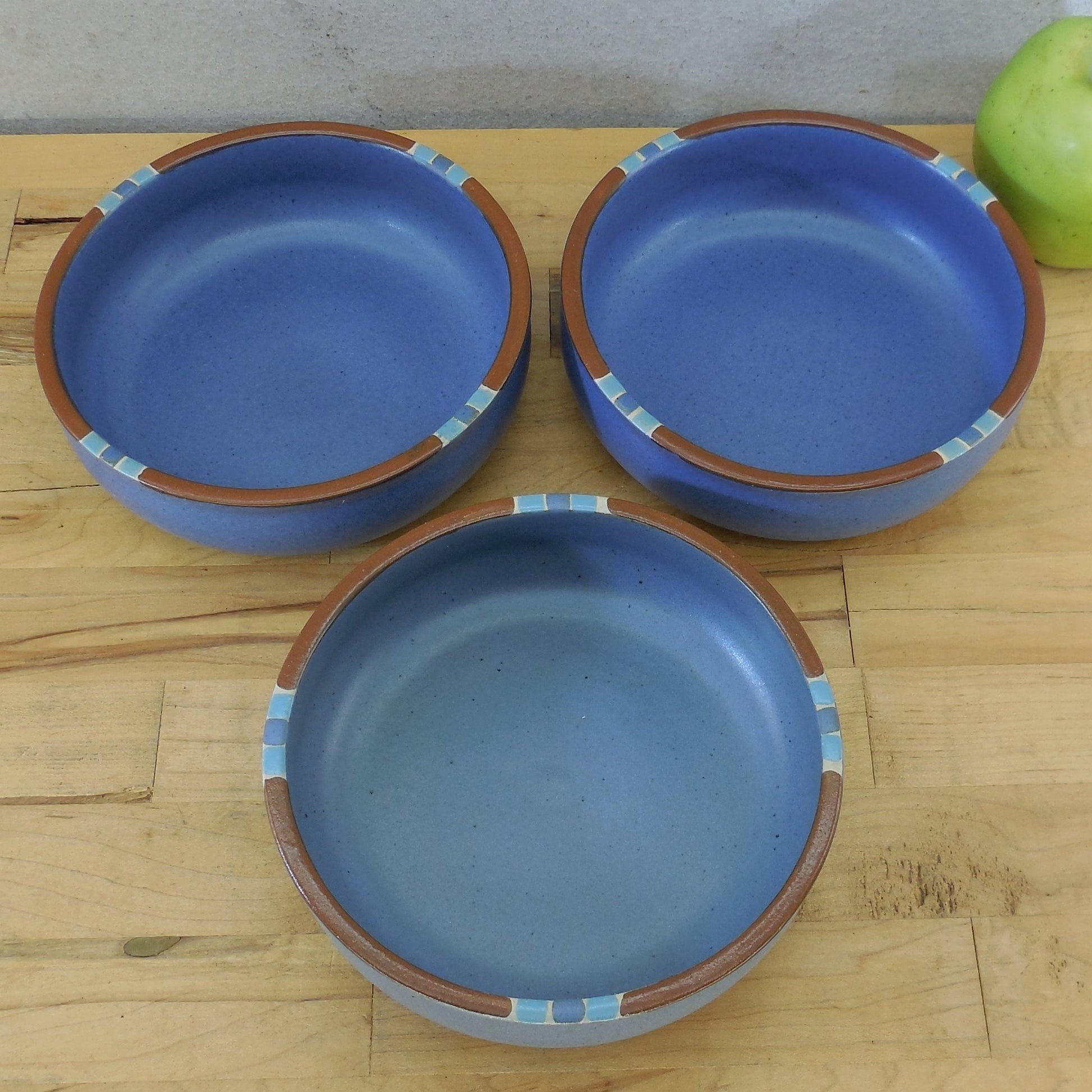 Dansk Portugal Mesa Sky Blue 3 Lot Cereal Coupe Bowls 6-1/8"