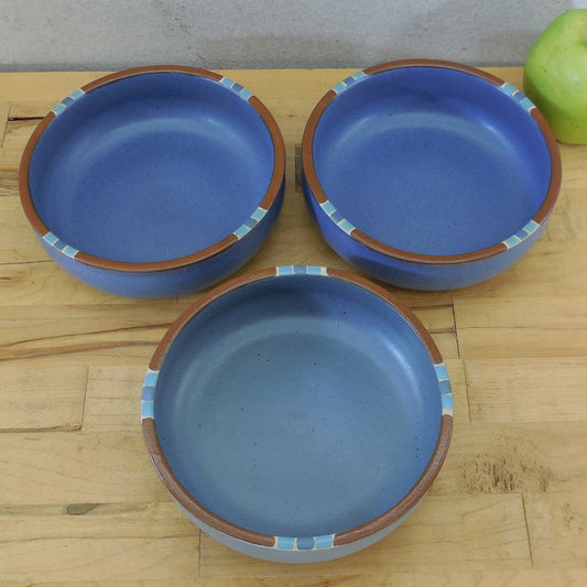 Dansk Portugal Mesa Sky Blue 3 Lot Cereal Coupe Bowls 6-1/8"