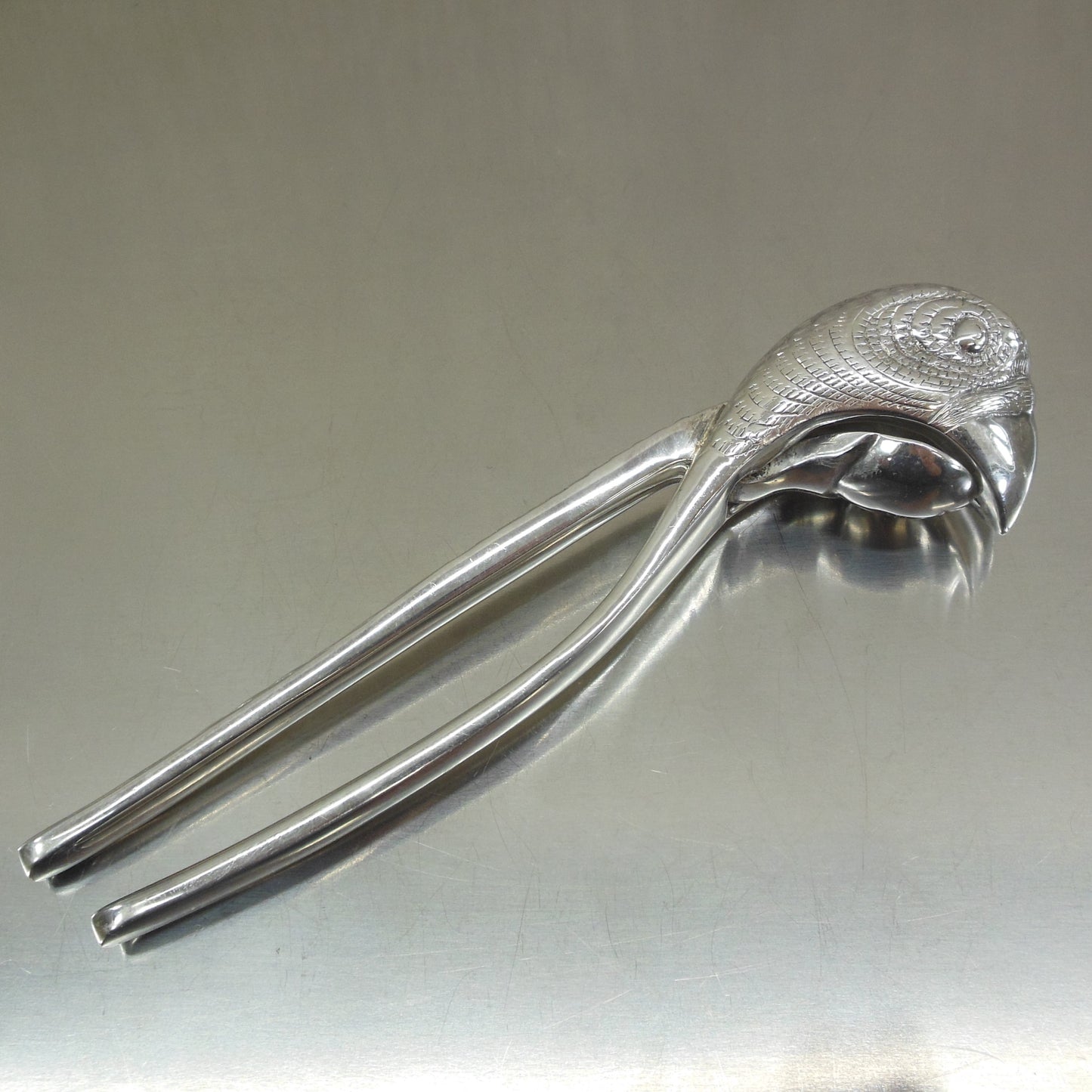 Asprey Style Silver Plate Parrot Bird Novelty Nutcracker antique