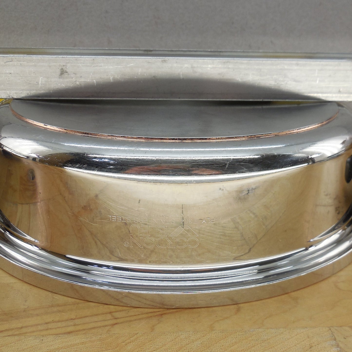 Cordon Bleu USA 7 Ply T304 Stainless 3 Qt. 10" Saute Pan & Lid Cleaned