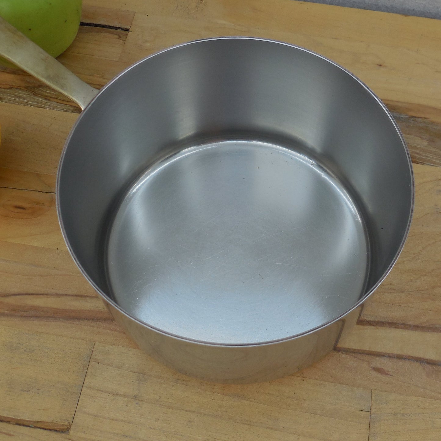 Revere Ware Limited Edition 1 Quart Open Saucepan Stainless Copper Core Brass Vintage