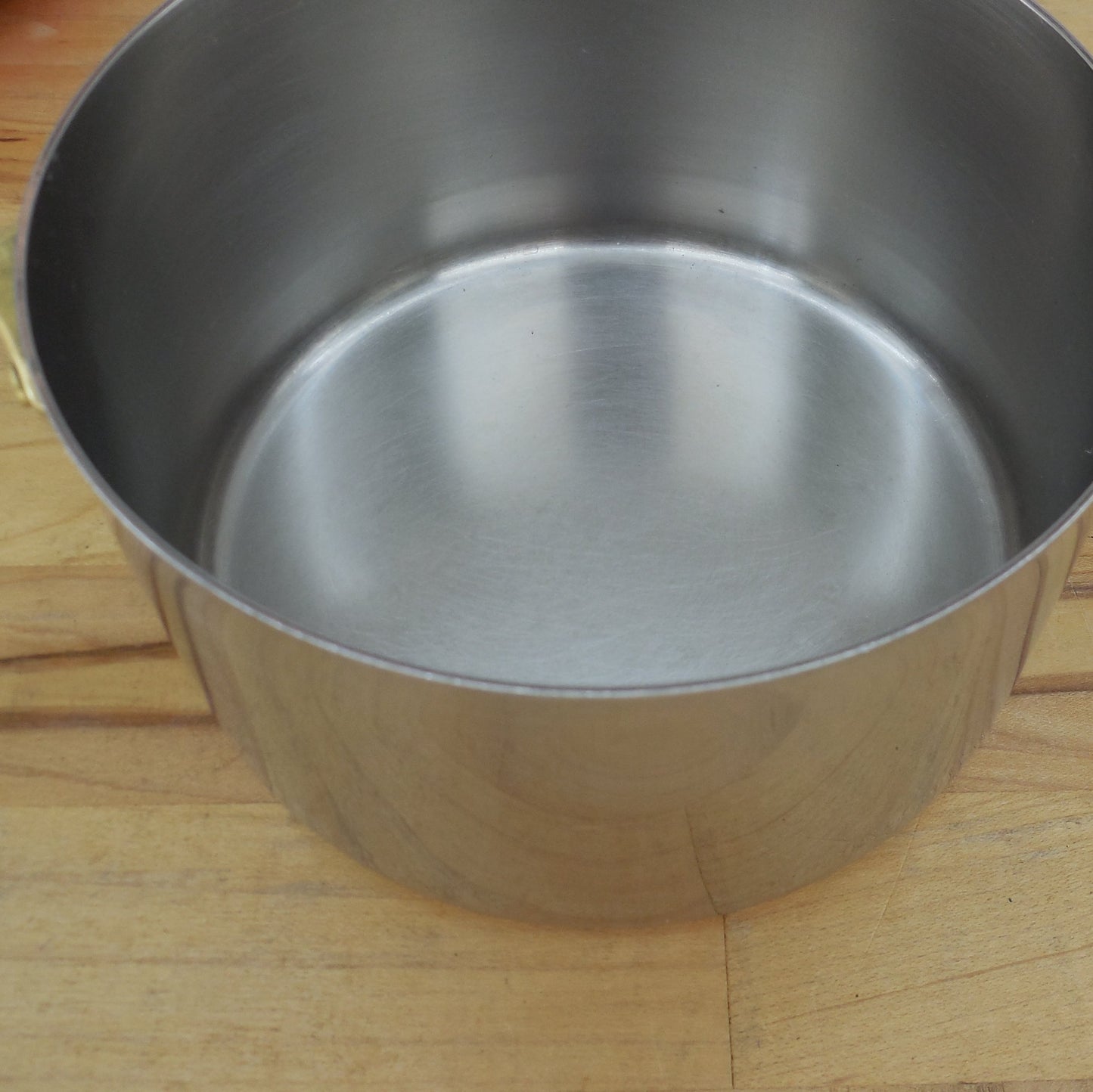 Revere Ware Limited Edition 1 Quart Open Saucepan Stainless Copper Core Brass