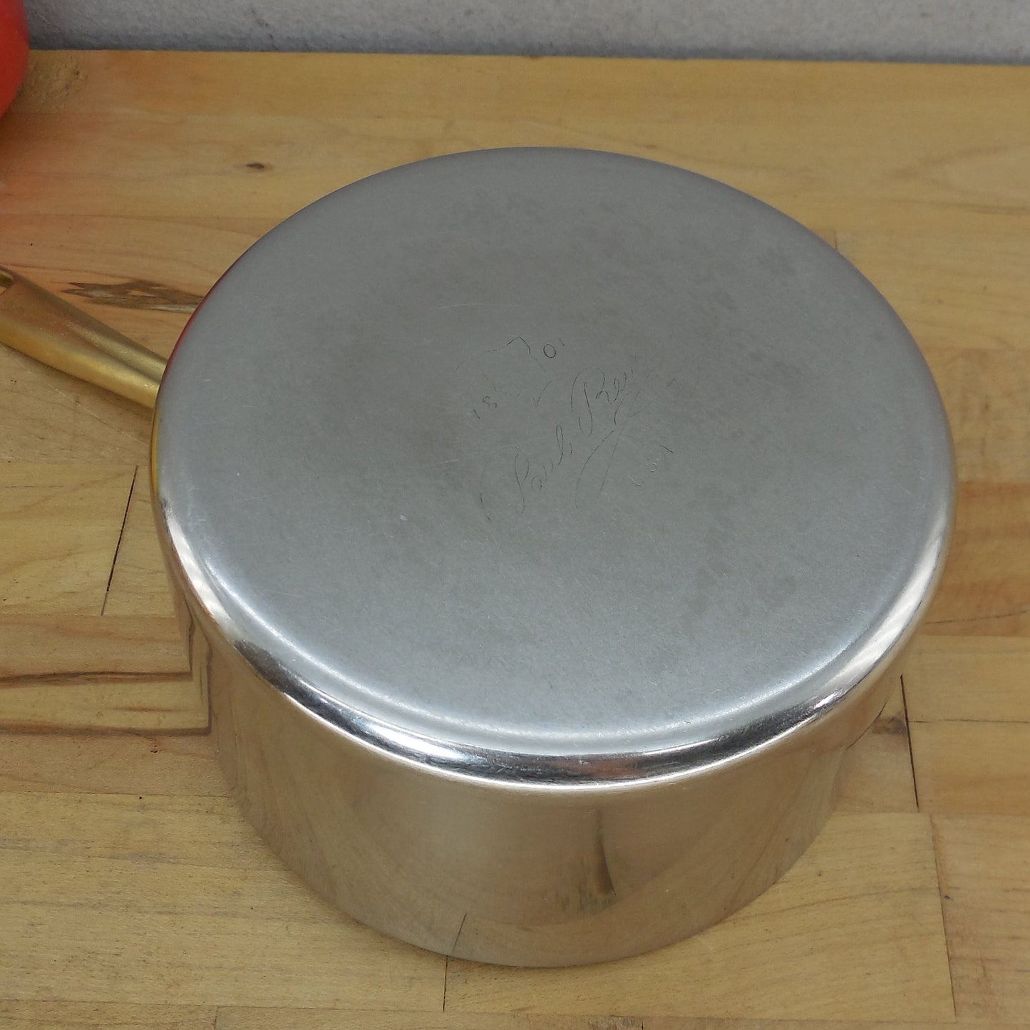 Revere Ware Limited Edition 1 Quart Open Saucepan Stainless Copper Core Brass