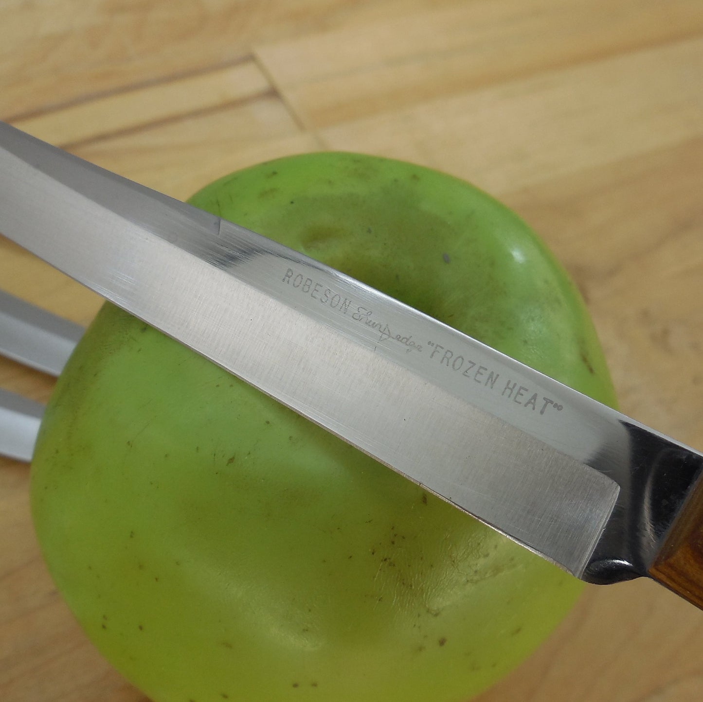 Robeson USA Shuredge 6 Set Steak Knives "Frozen Heat" Stainless Used