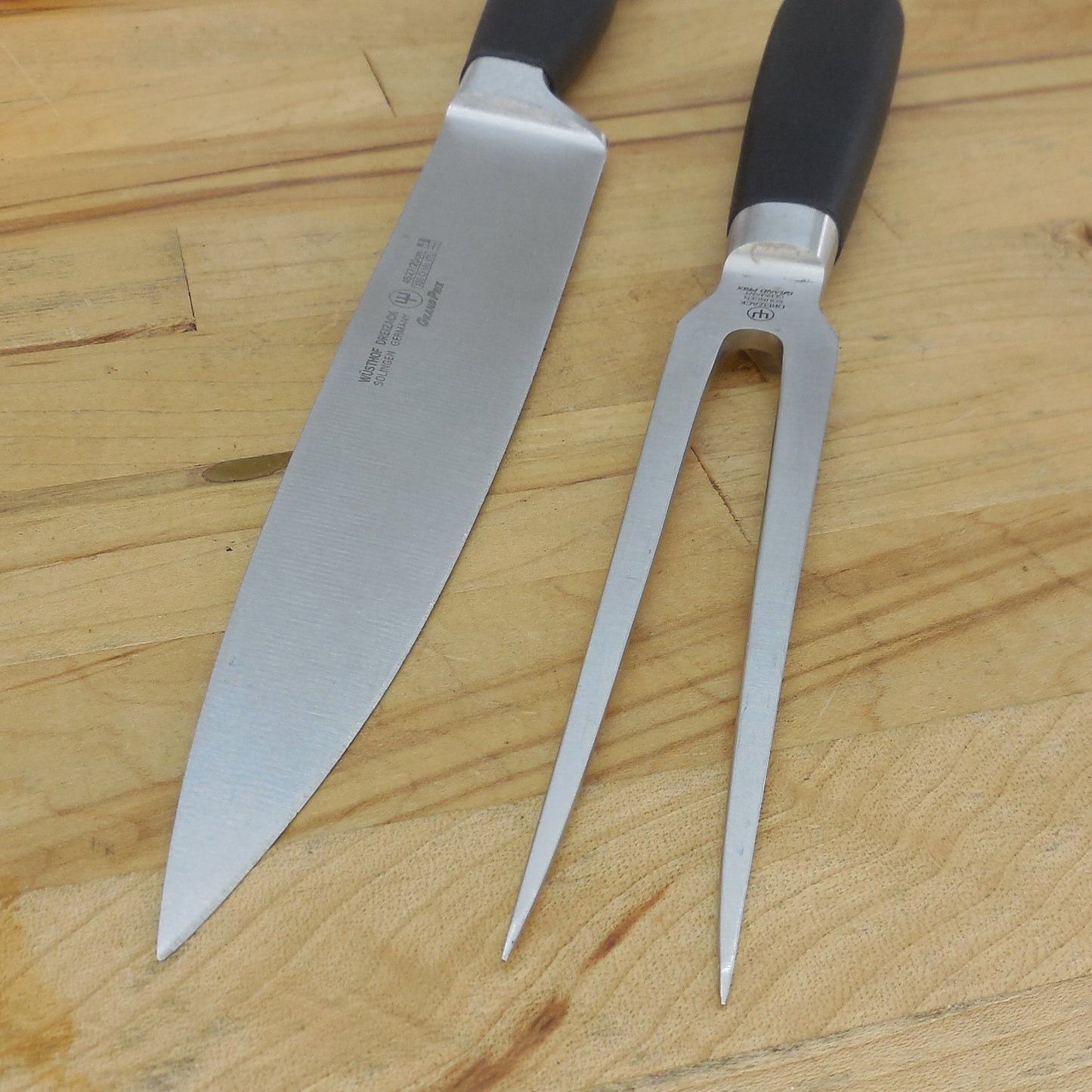 Wusthof Germany Stainless Grand Prix 8" Slicing Knife & Fork 4527/20cm Carving
