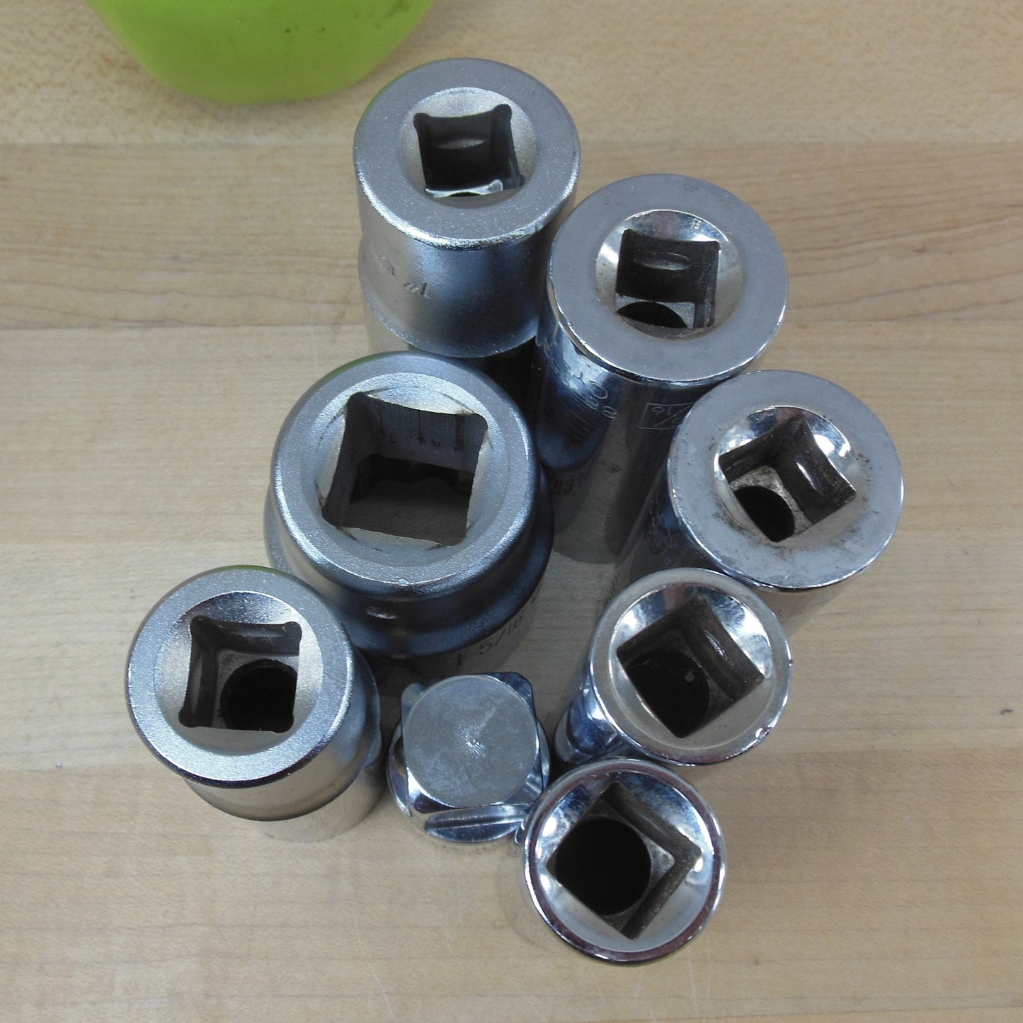 Socket Lot -Great Neck AmPro Stanley 1/2" 3/4" Drive Adaptor 1-5/16" 1" 15/16" 7/8" 11/16" 5/8" used