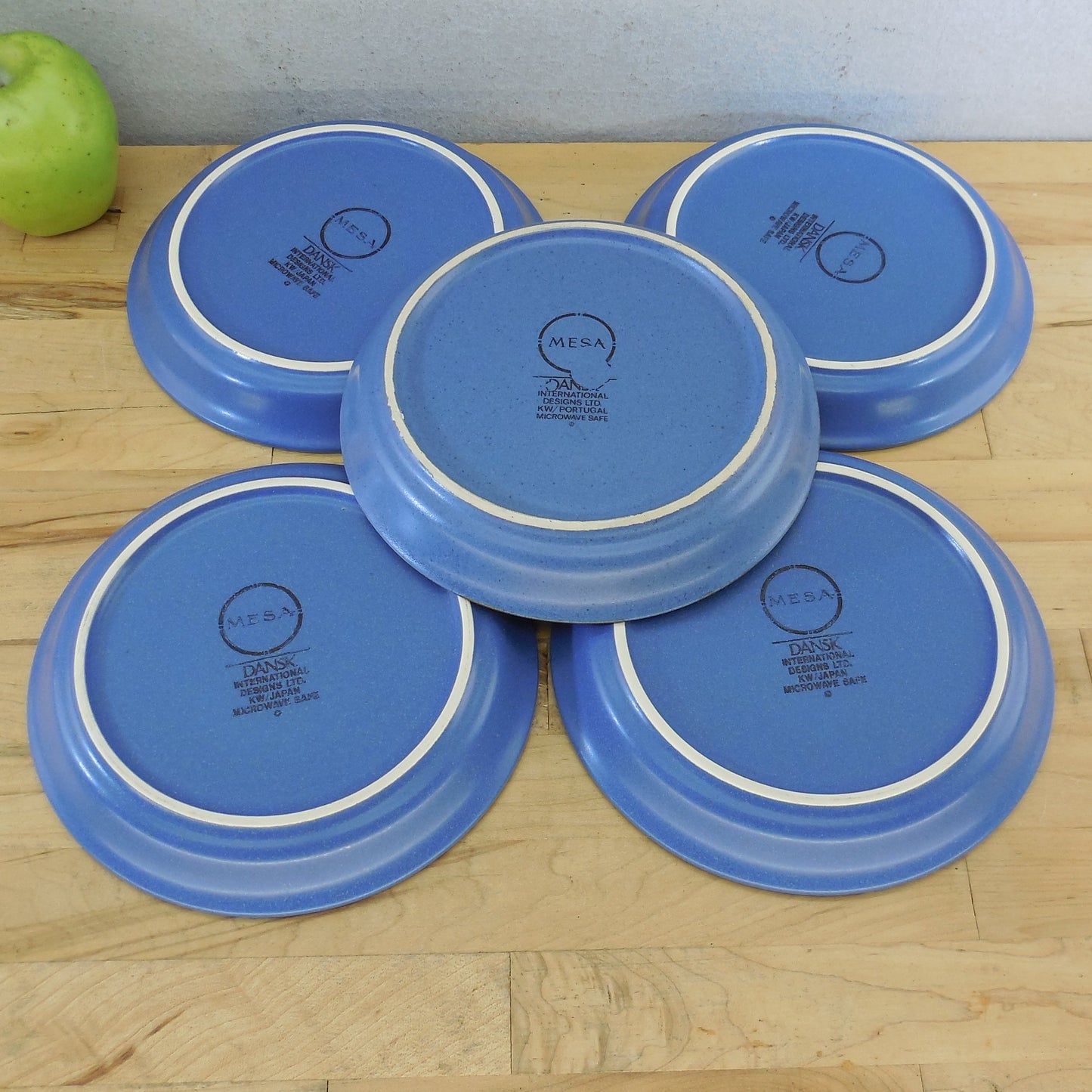 Dansk Mesa Sky Blue 5 Lot Salad Plates - 4 Japan 1 Portugal
