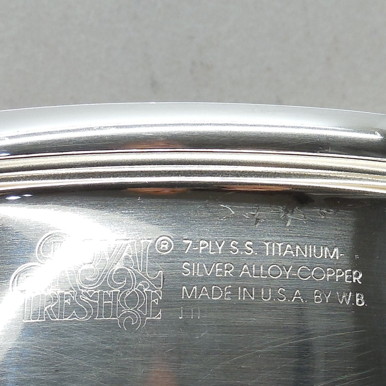 Royal Presitge West Bend 5 Quart Stock Pot 7 Ply SS Titanium Silver Alloy Copper Bottom