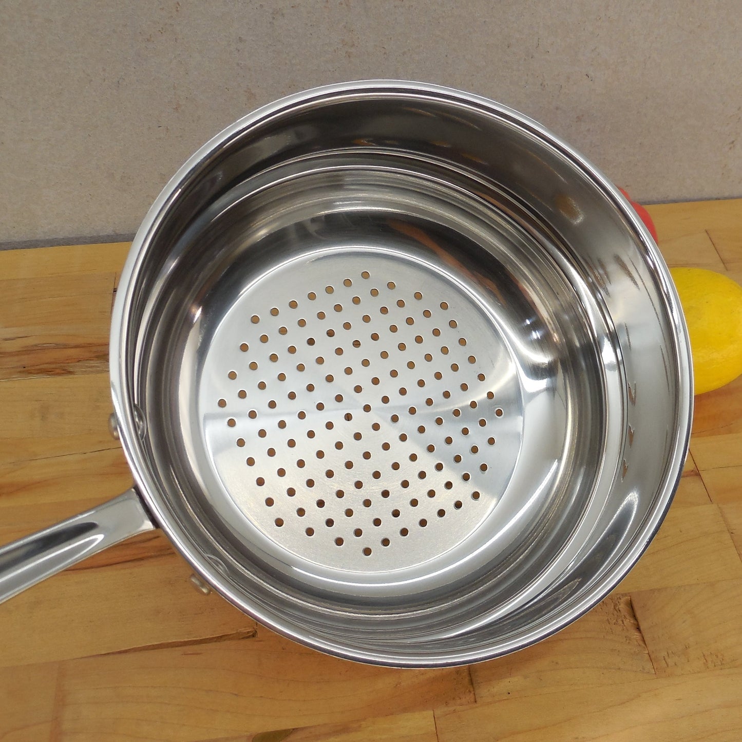 All-Clad USA Stainless 8" Steamer Insert Long Handle 3 Quart 4703-ST Used