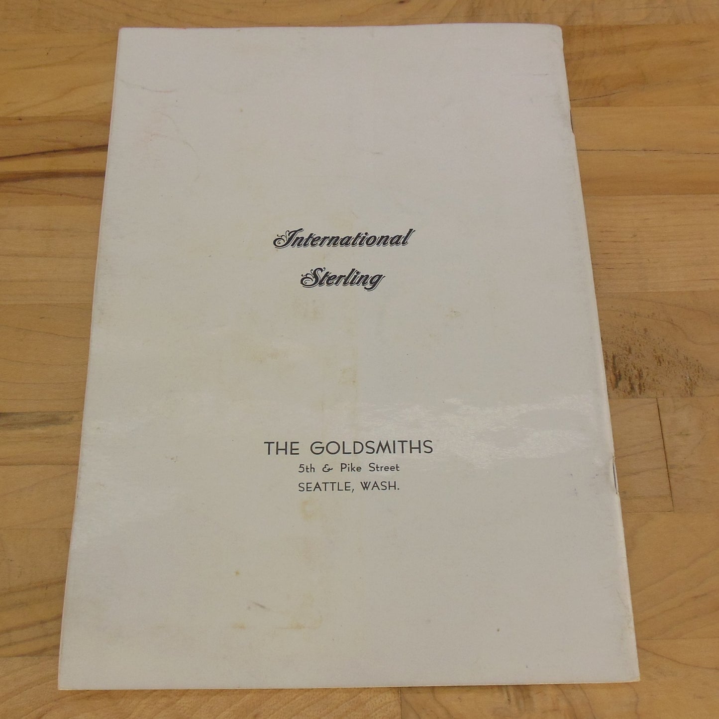 International Silver Co. Silverware Catalog Booklet "The Enjoyment of Sterling" Back