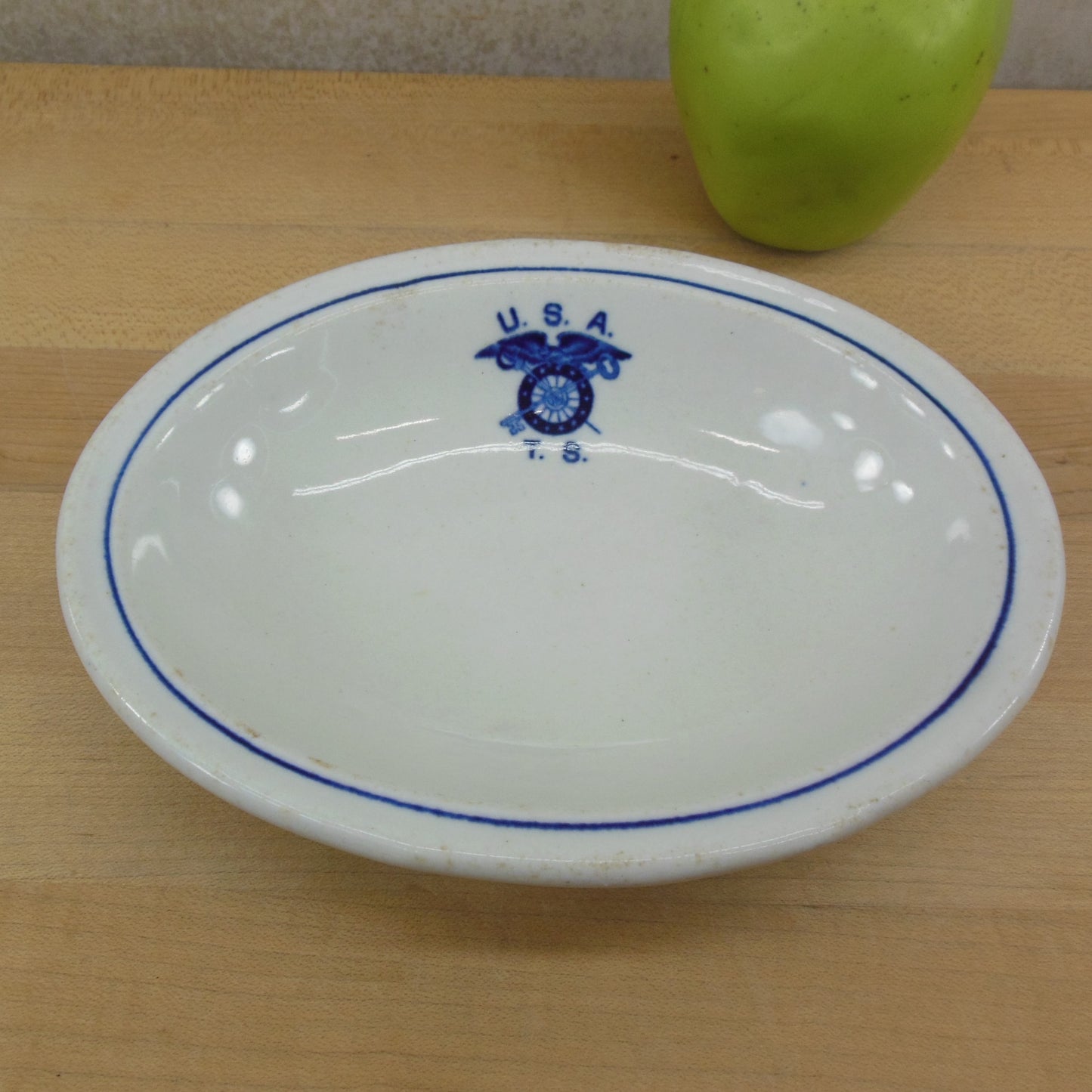 USATS United States Army Transportration Service Oval Bowl Dish WWI
