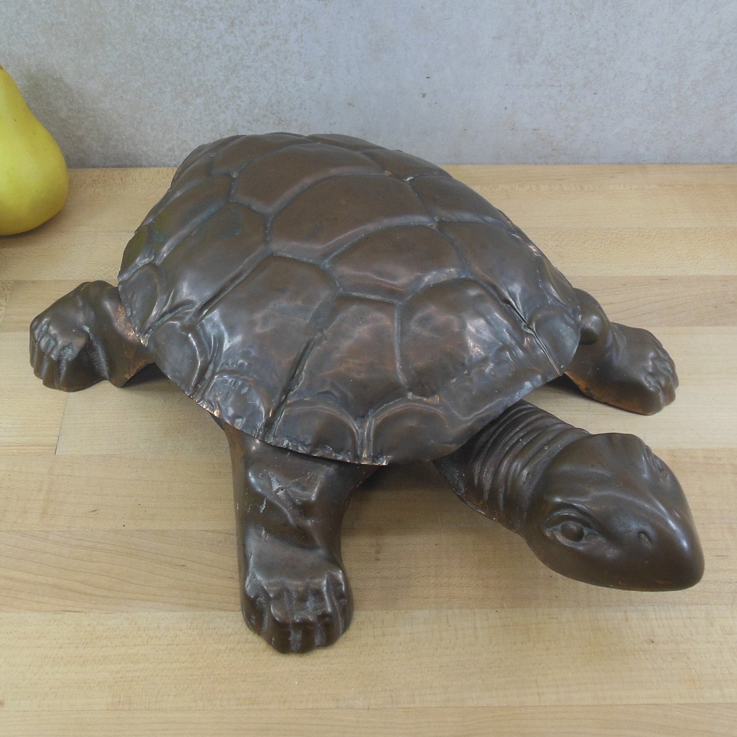 Golden & Jacobson Antique Pat. 1891 Pedal Turtle Spittoon Copper Cast Iron