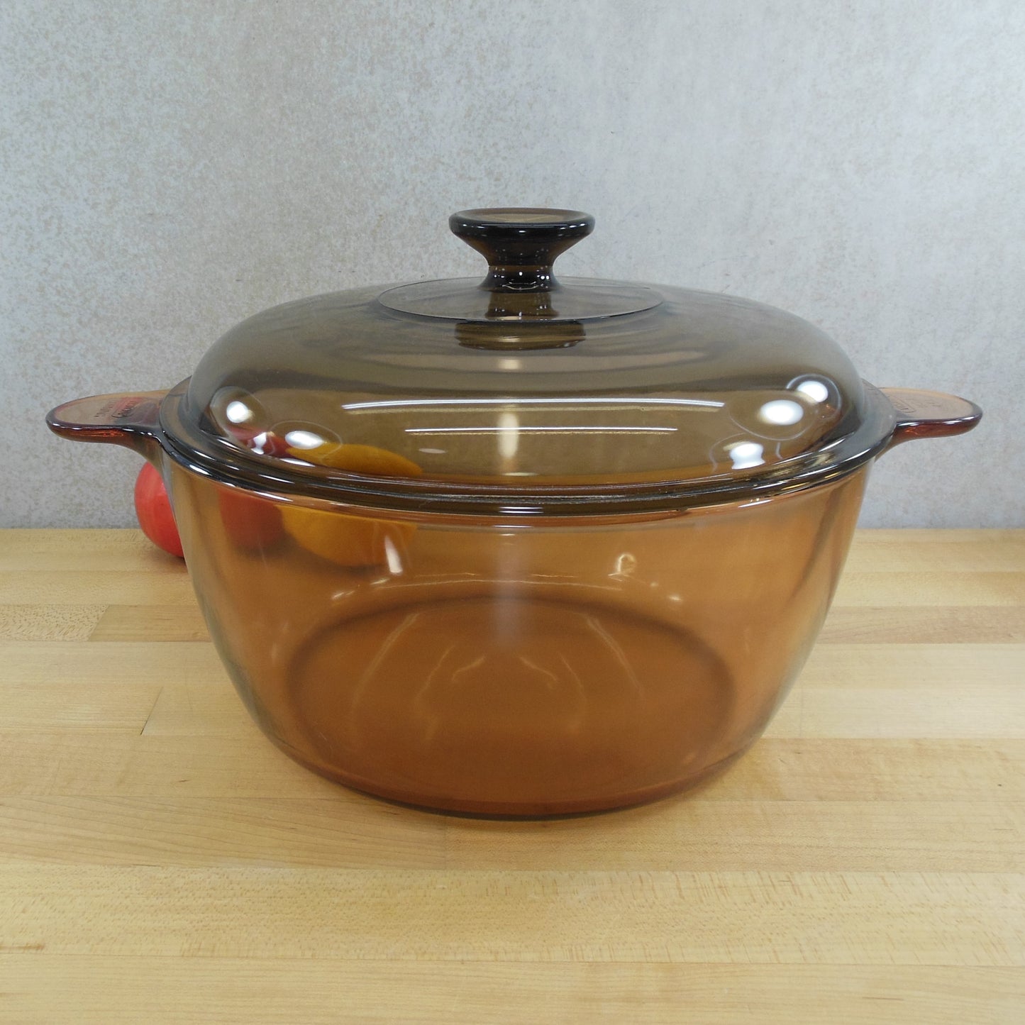 Corning Ware Pyrex Amber Glass Vision 4.5L Dutch Oven Pot Lid