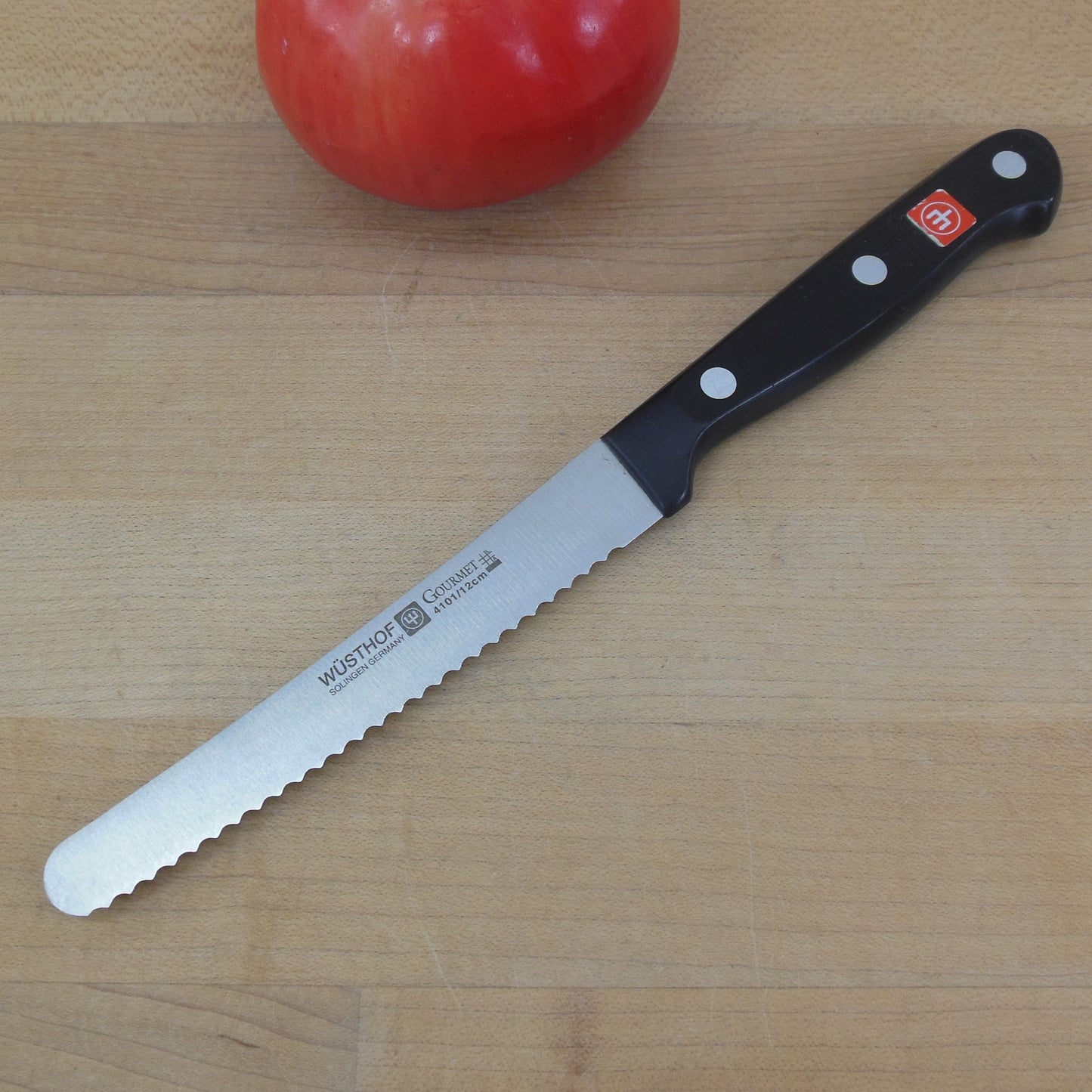 Wusthof Gourmet Solingen Germany Stainless 4101/12cm Serrated Utility Vegetable Knife