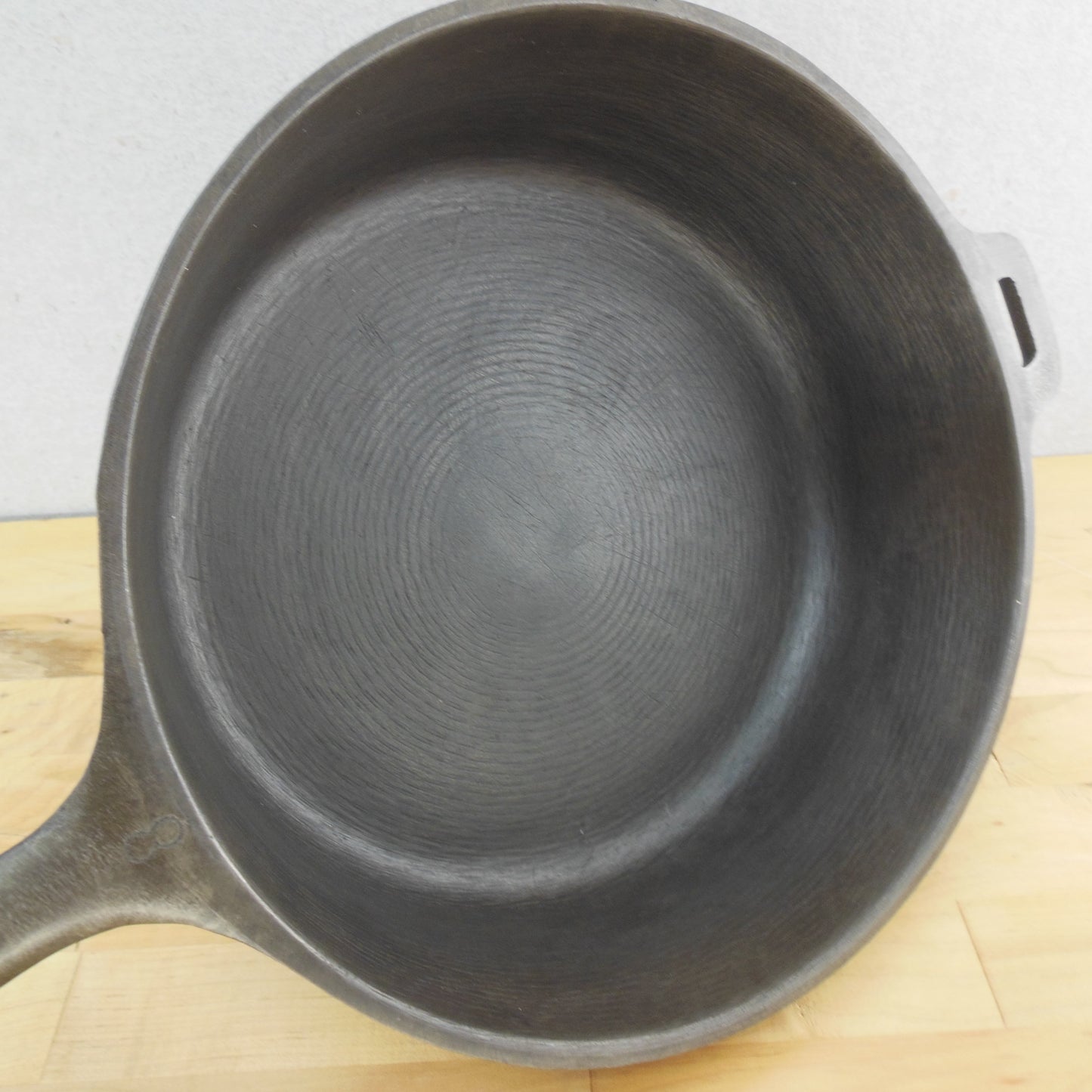 Wagner Ware USA Unbranded #8 Cast Iron 10-1/2" Chicken Fry Deep Skillet grind Rings