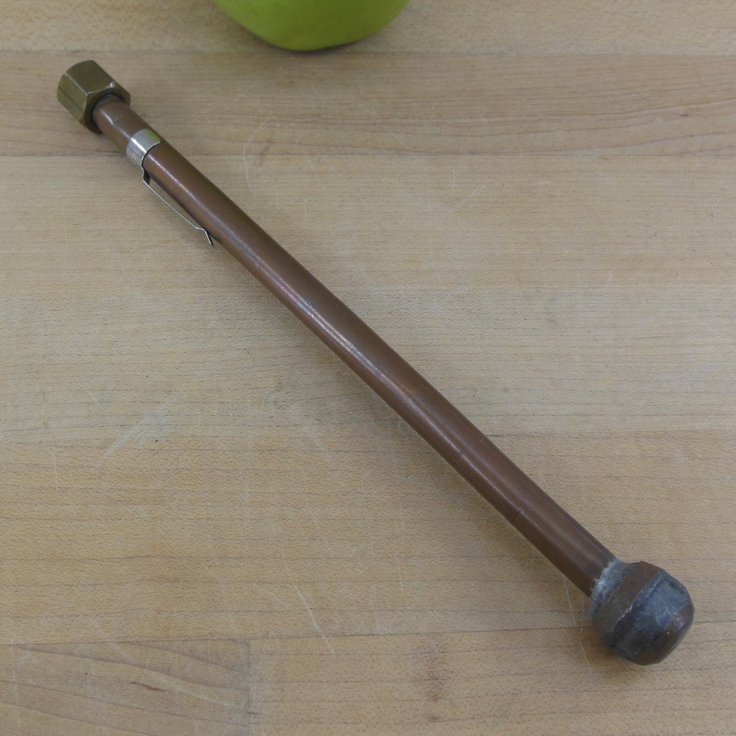 Wesco USA Glass Thermometer 0-50 Celsius Custom Copper Case used