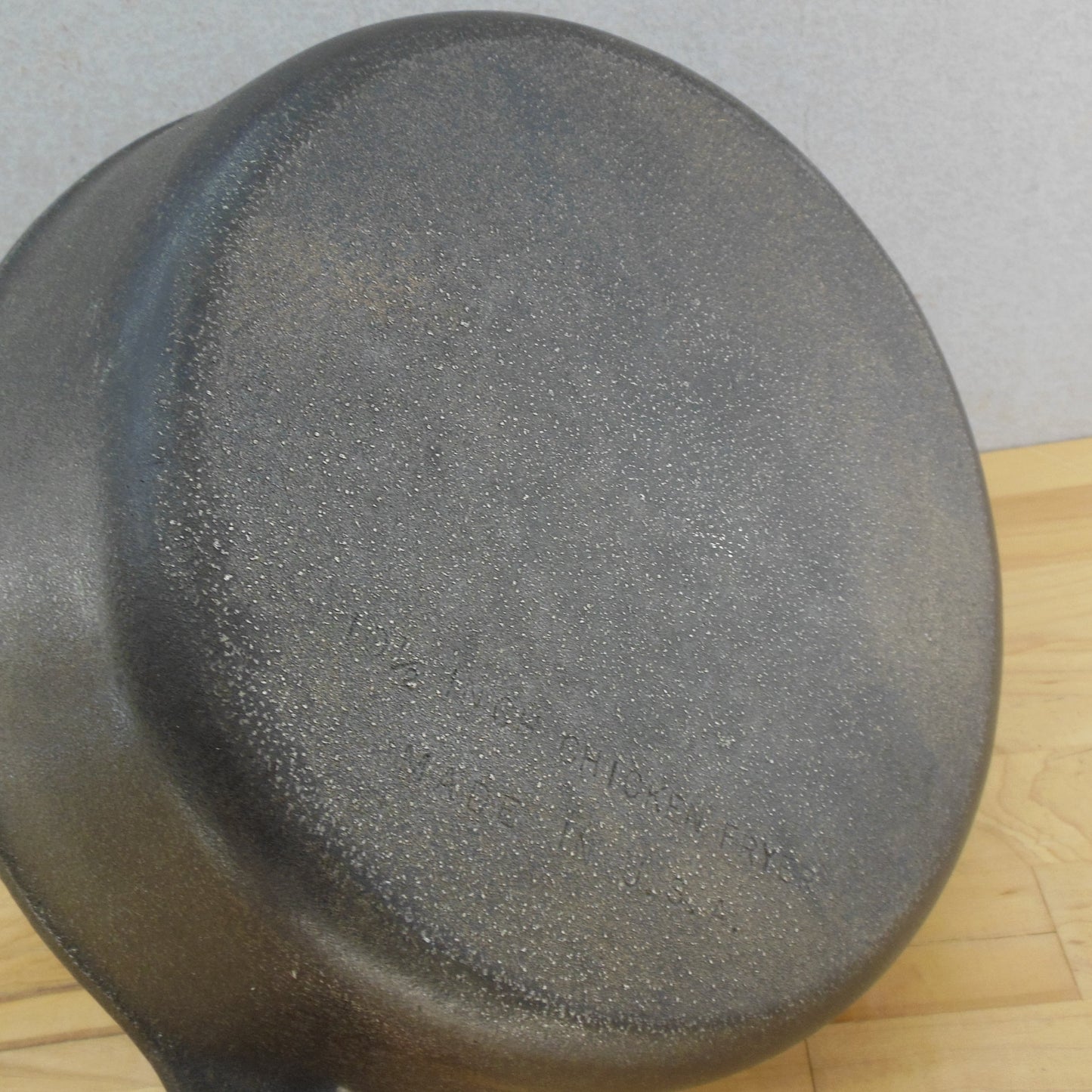 Wagner Ware USA Unbranded #8 Cast Iron 10-1/2" Chicken Fry Deep Skillet no Lid