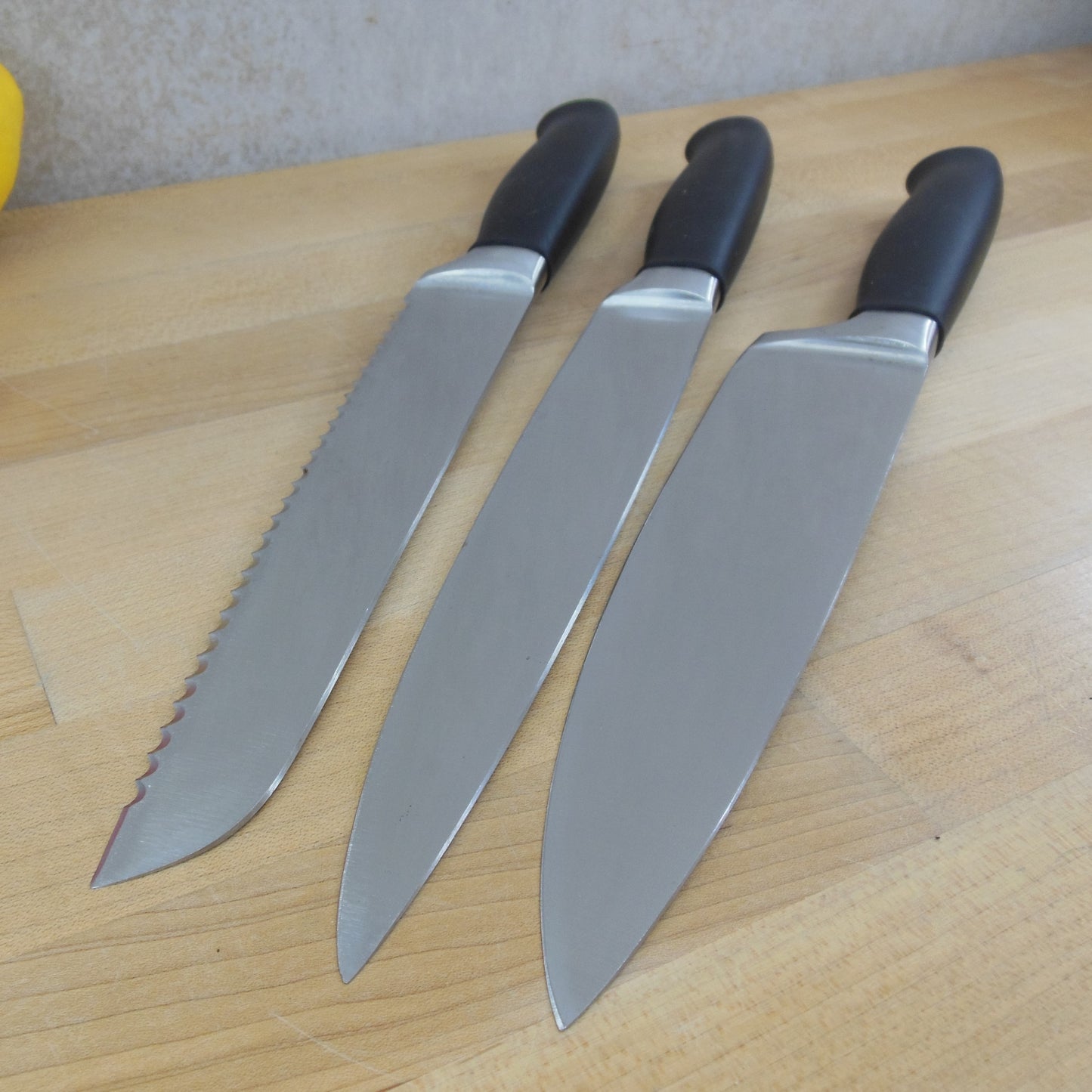 OXO Good Grips Professional Chef Bread Slicing Knife Trio 0611 Black Handle Stainless Steel