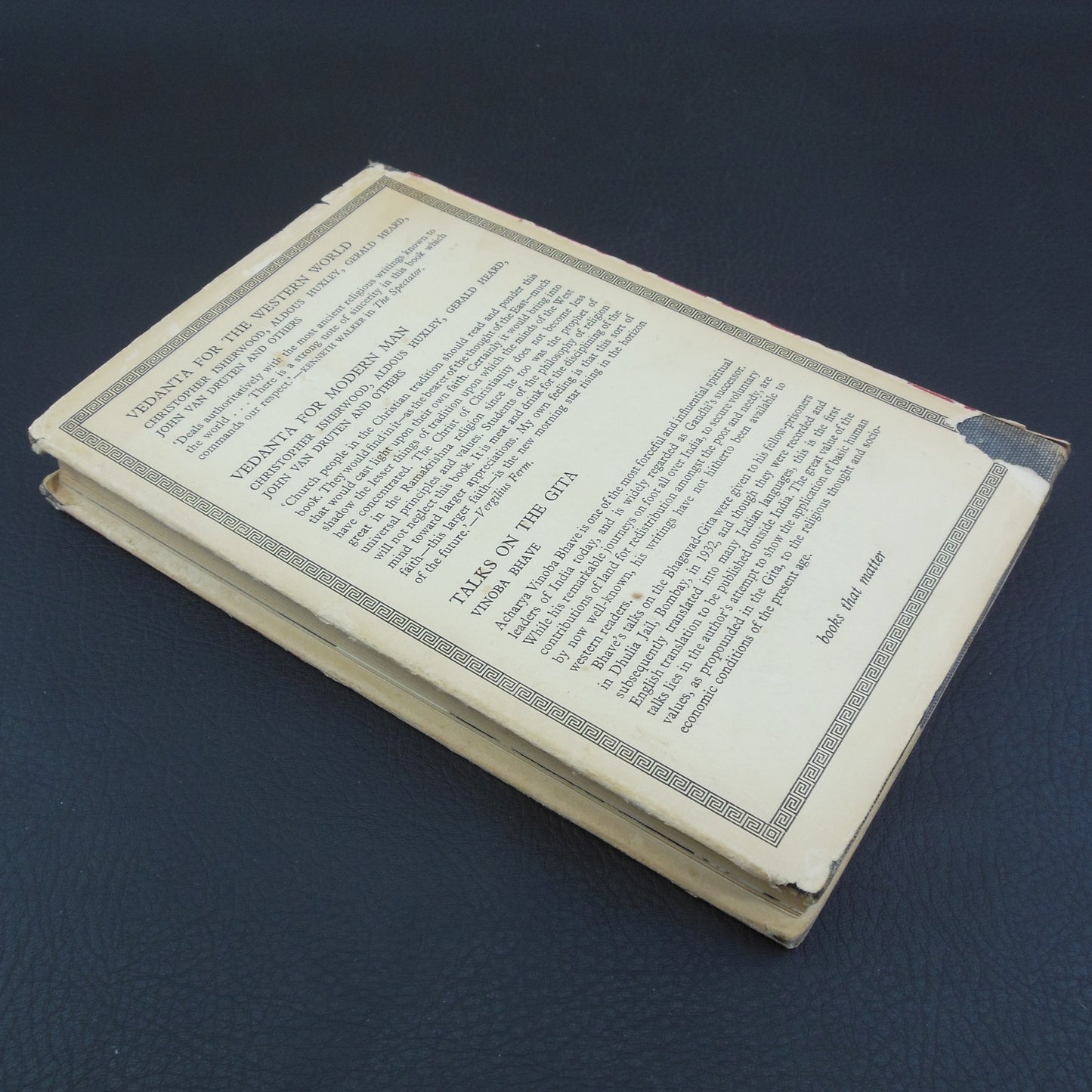 Swami Vidyatmananda John Yale Signed Book - A Yankee and the Swamis 1961 vintage