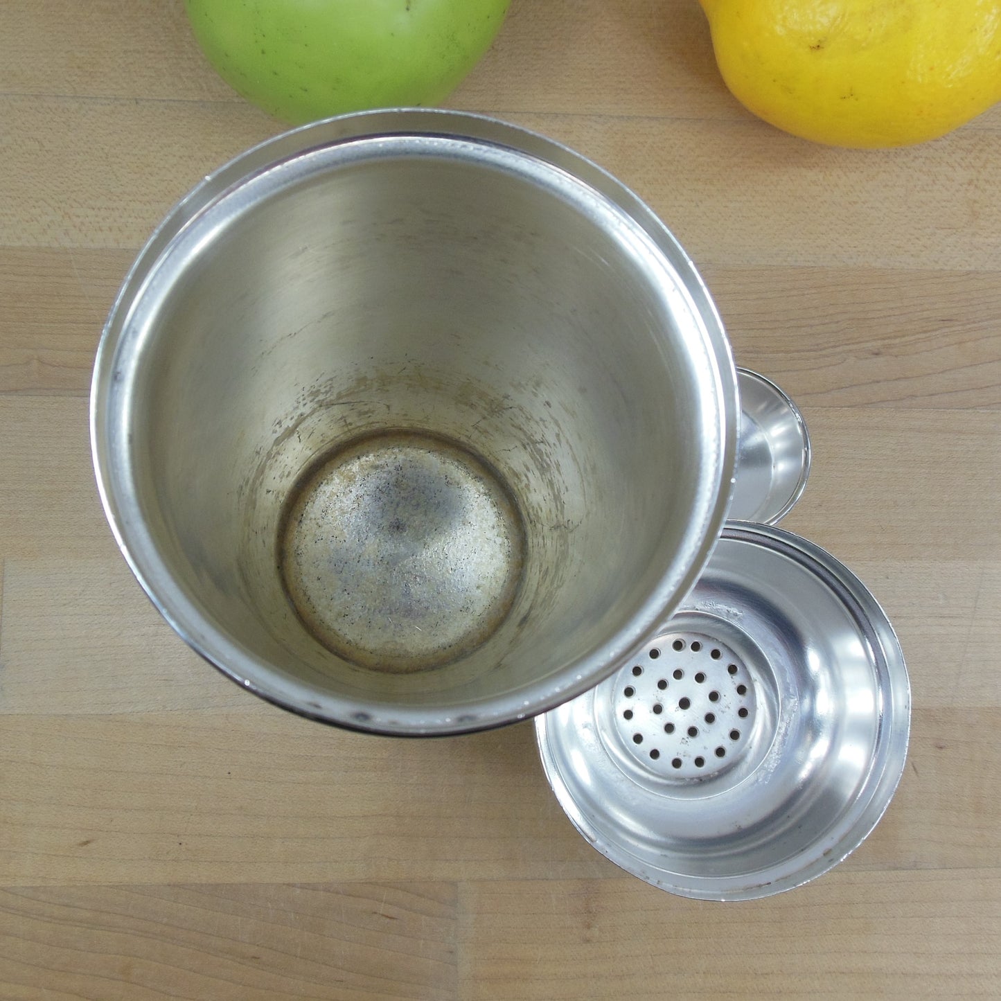 Zanetto Italy Silver Plate Cocktail Shaker 3 Piece