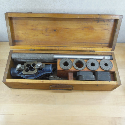 Craftsman USA R5465 Pipe Threader Set Wood Box 1/4" 3/8" 1/2" 1"