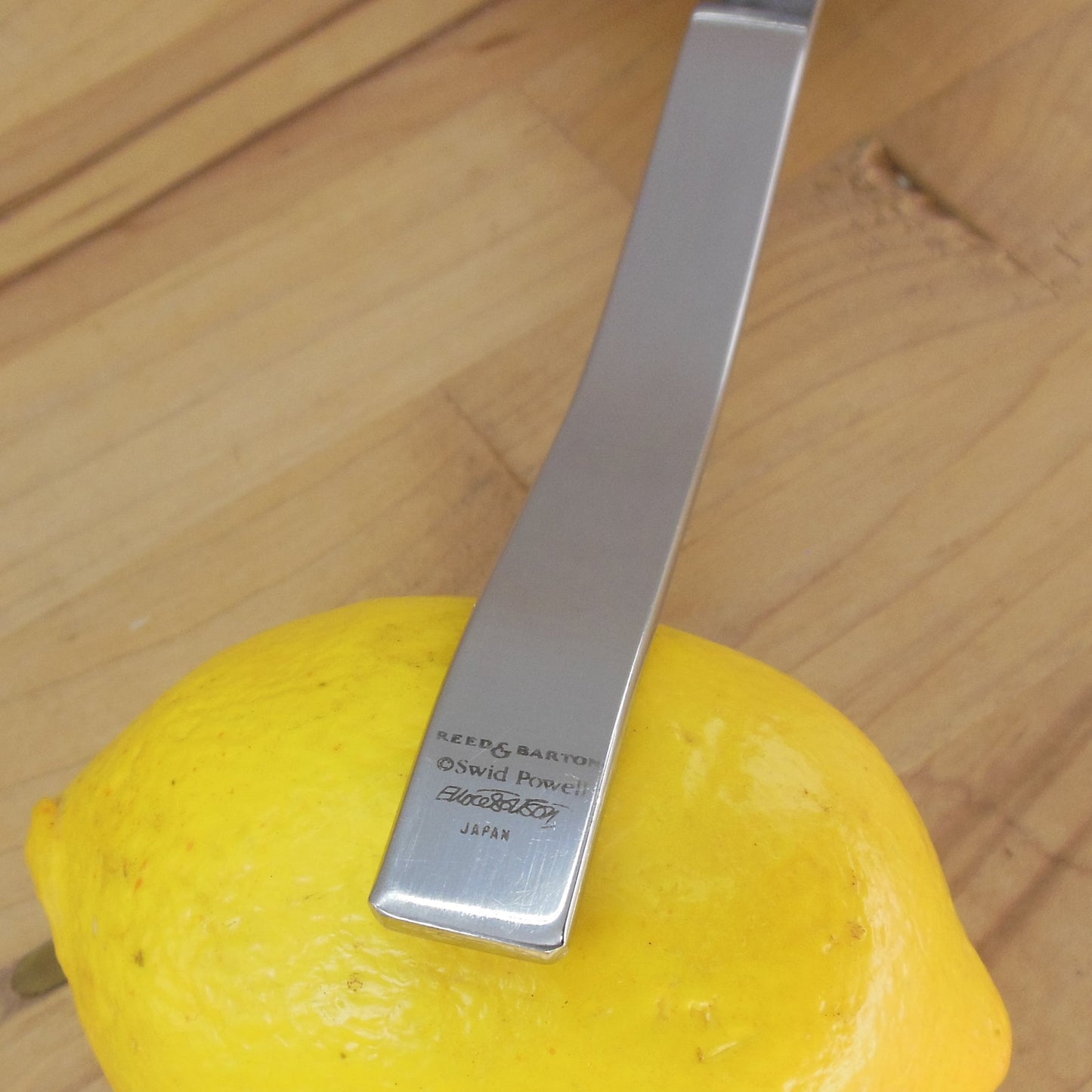 Swid Powell Ettore Sottsass Reed Barton Stainless Cake Server 1980's Signed Maker Stamp